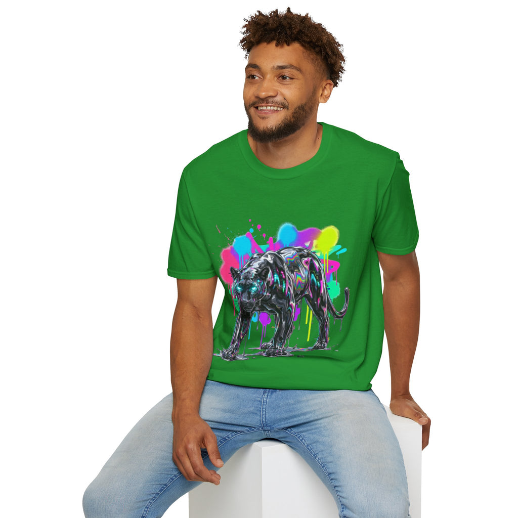 Neon Panther Streetwear Tee - Urban Trendy Vibes