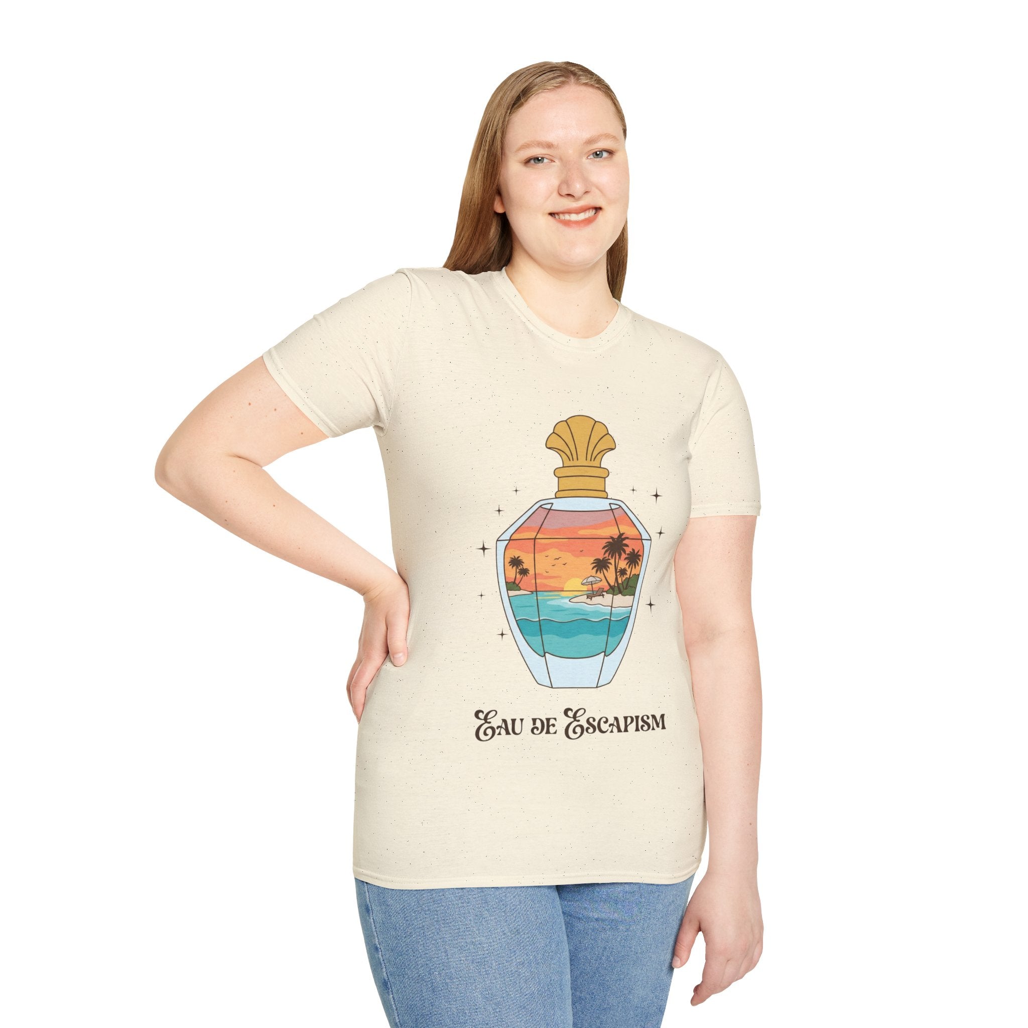 Eau De Escapism Graphic Tee - Dreamy Vacation Aesthetic T-shirt