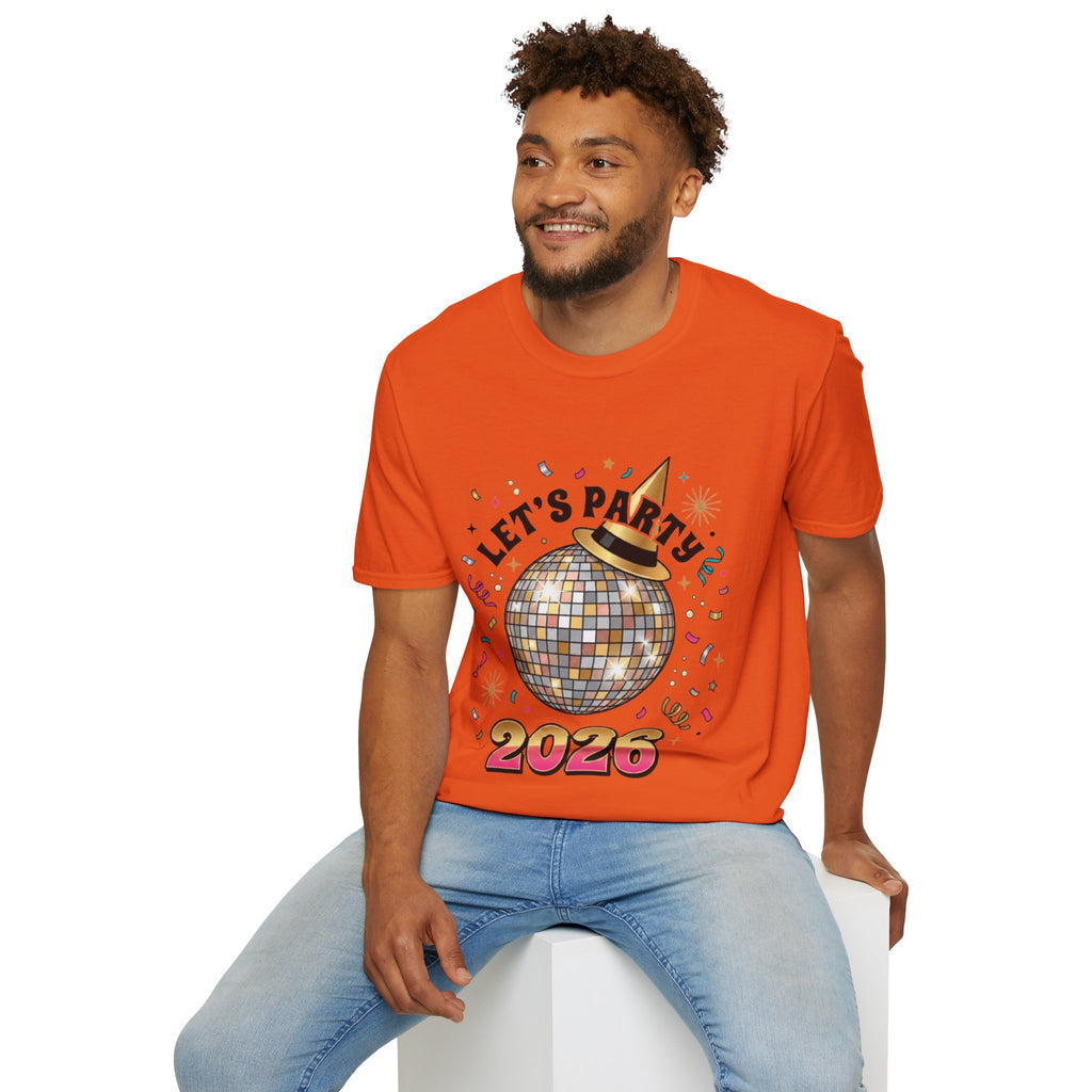 Trendy Let's Party 2026 Disco Ball Tee