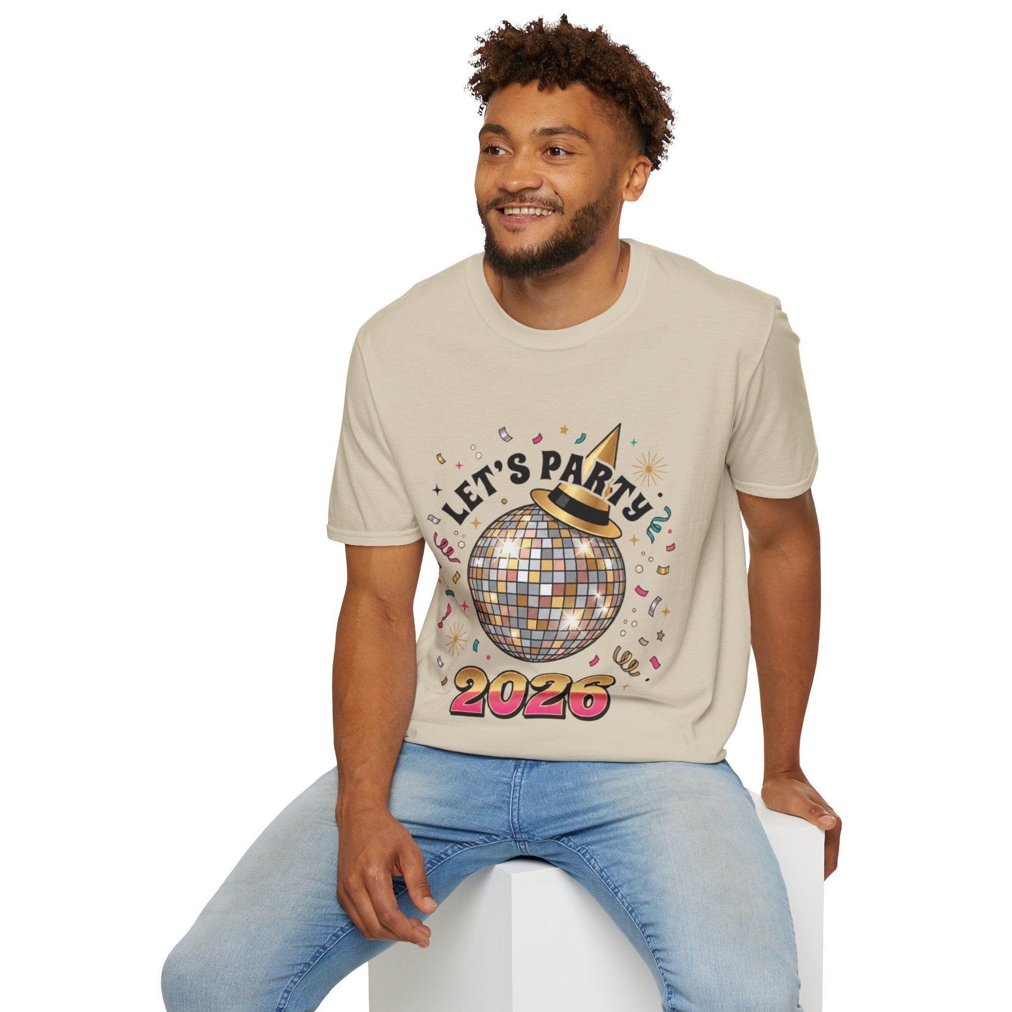 Trendy Let's Party 2026 Disco Ball Tee