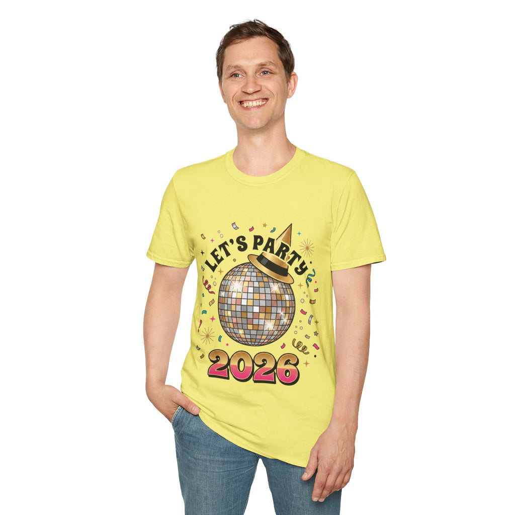 Trendy Let's Party 2026 Disco Ball Tee