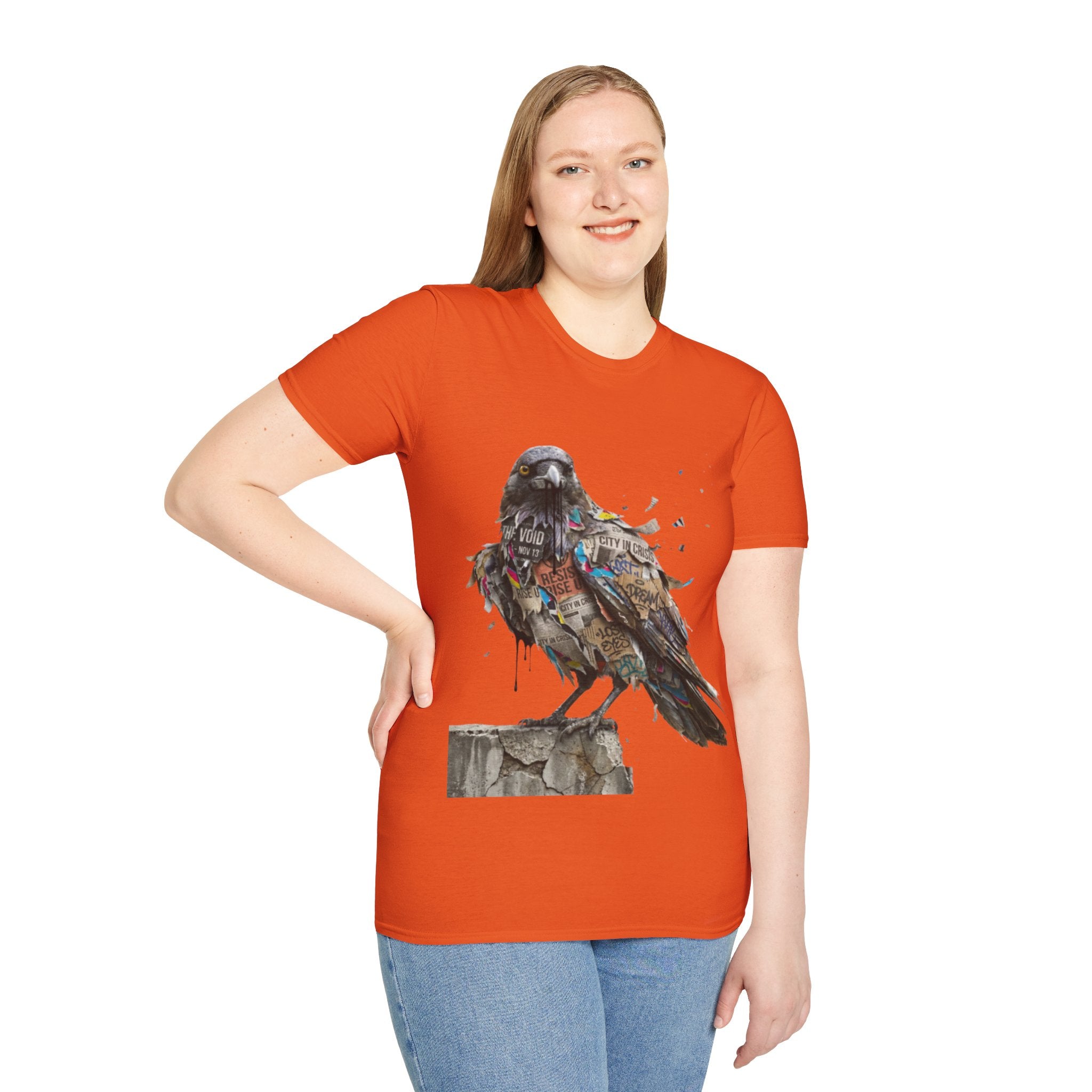 Urban Rebel Crow T-Shirt - Trendy Streetwear Style