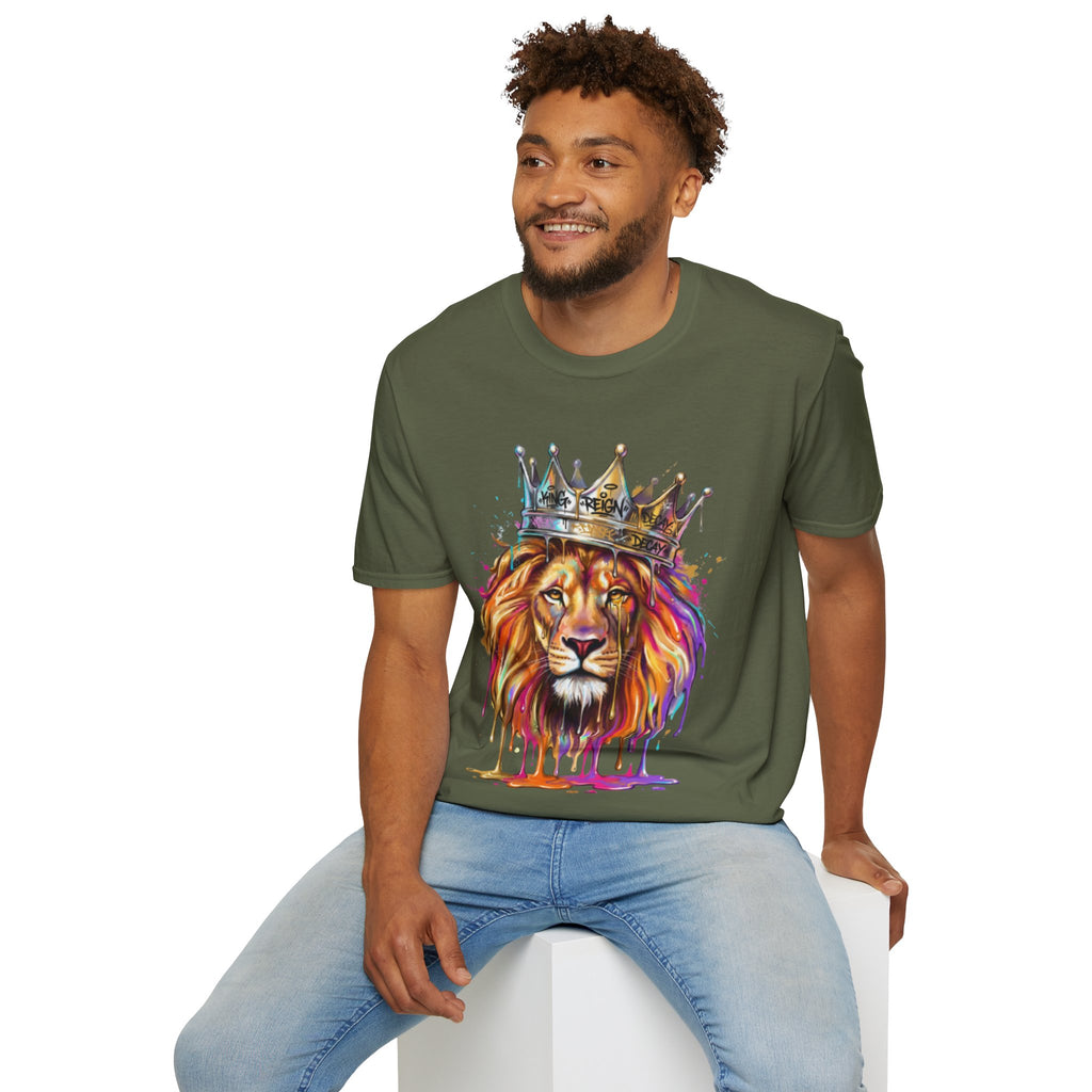 Vibrant Lion Streetwear Tee - Urban Art Vibes