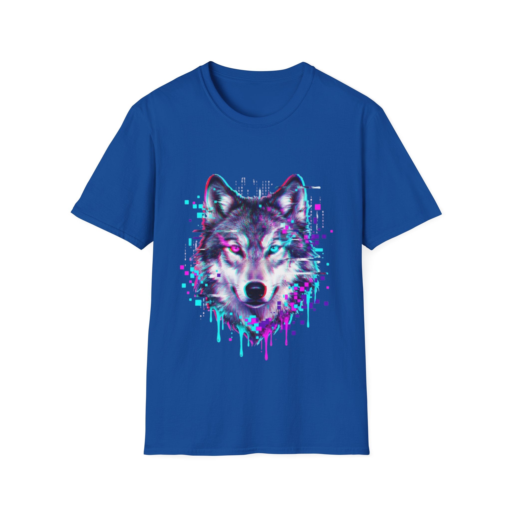 Urban Glitch Wolf Tee - Trendy Streetwear Vibes