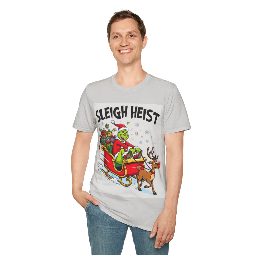 Grinch Sleigh Heist Tee | Funny Grinch Christmas Chaos T-shirt