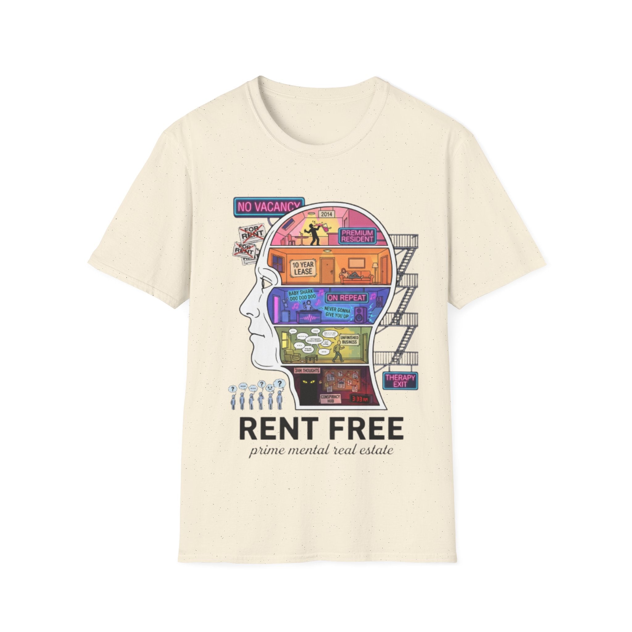 Rent Free Urban Tee - Trendy Streetwear Design