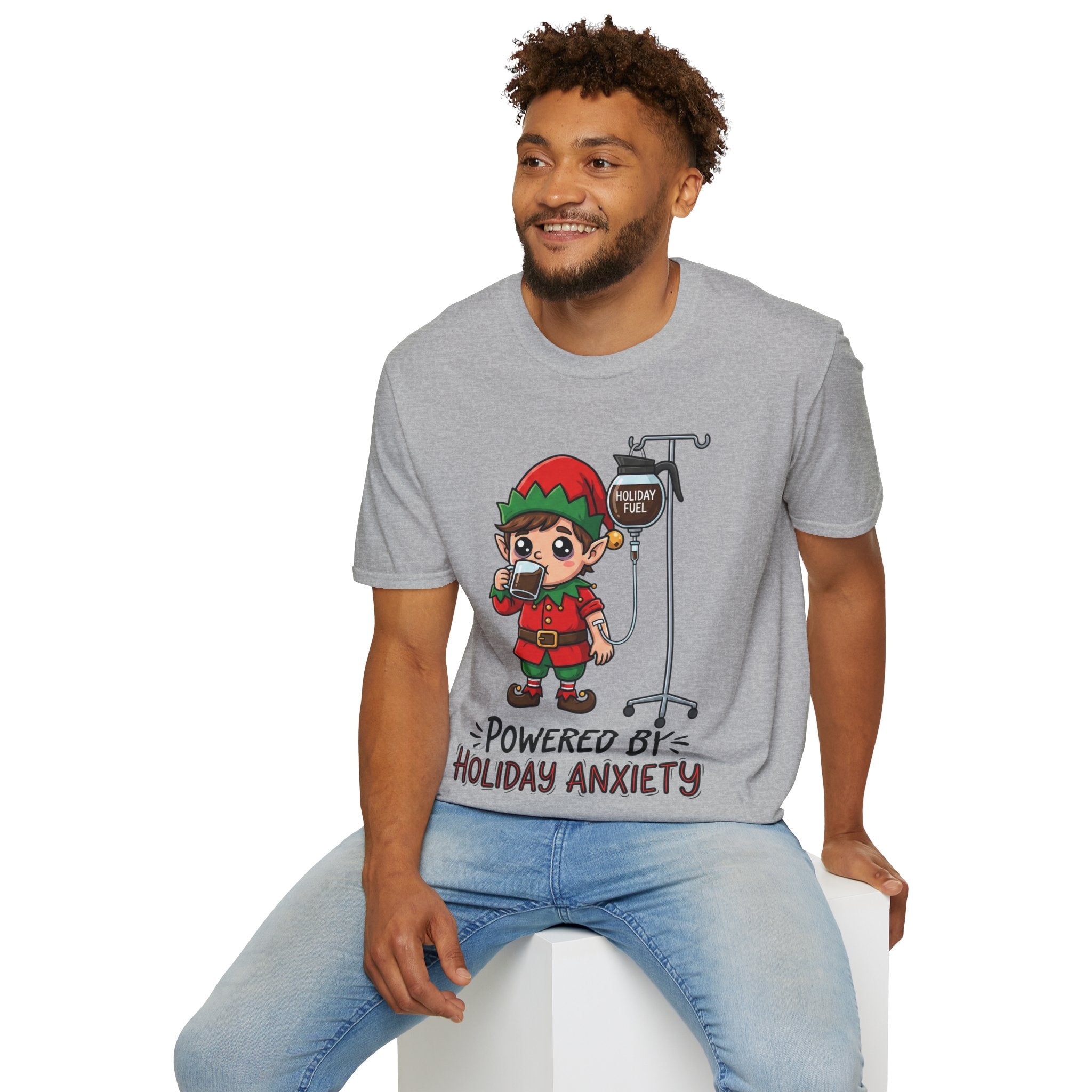 Christmas T-Shirt: Powerd by Holiday Anxiety