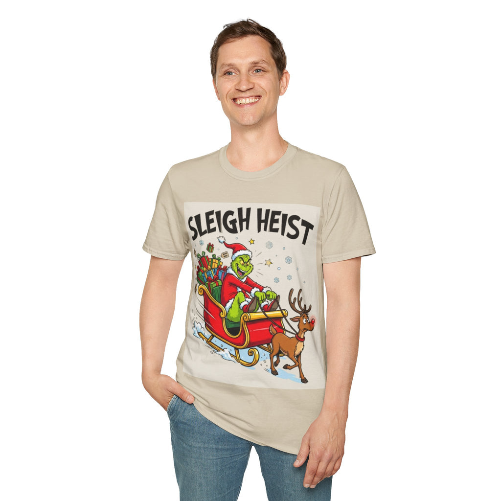 Grinch Sleigh Heist Tee | Funny Grinch Christmas Chaos T-shirt