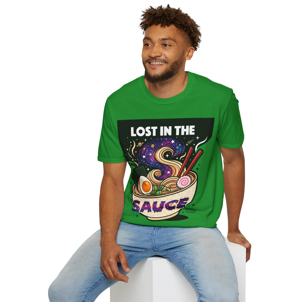 Lost in the Sauce Ramen Graphic Tee | Cosmic Noodle Bowl Streetwear Shirt