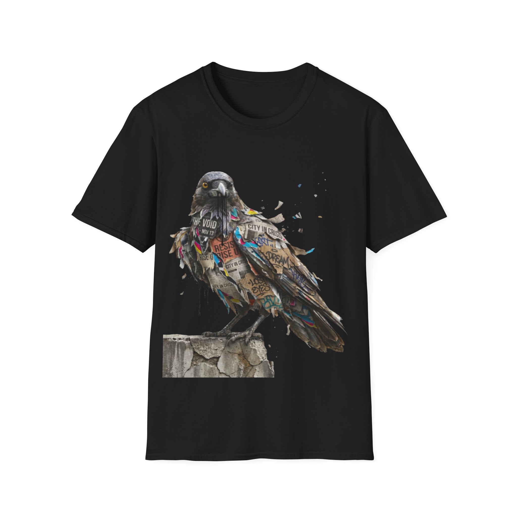 Urban Rebel Crow T-Shirt - Trendy Streetwear Style