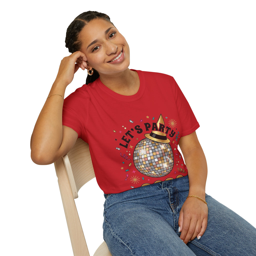 Trendy Let's Party 2026 Disco Ball Tee