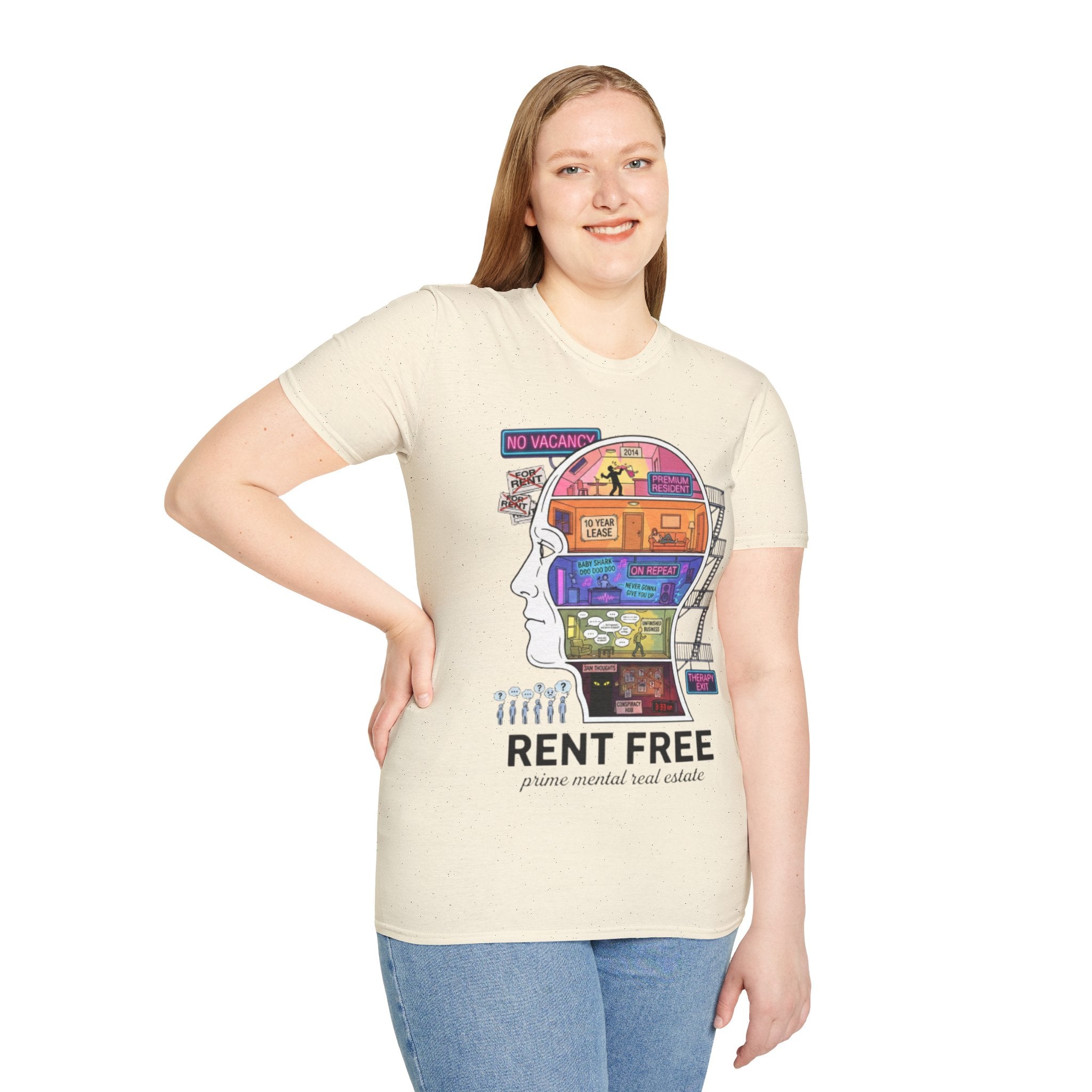 Rent Free Urban Tee - Trendy Streetwear Design