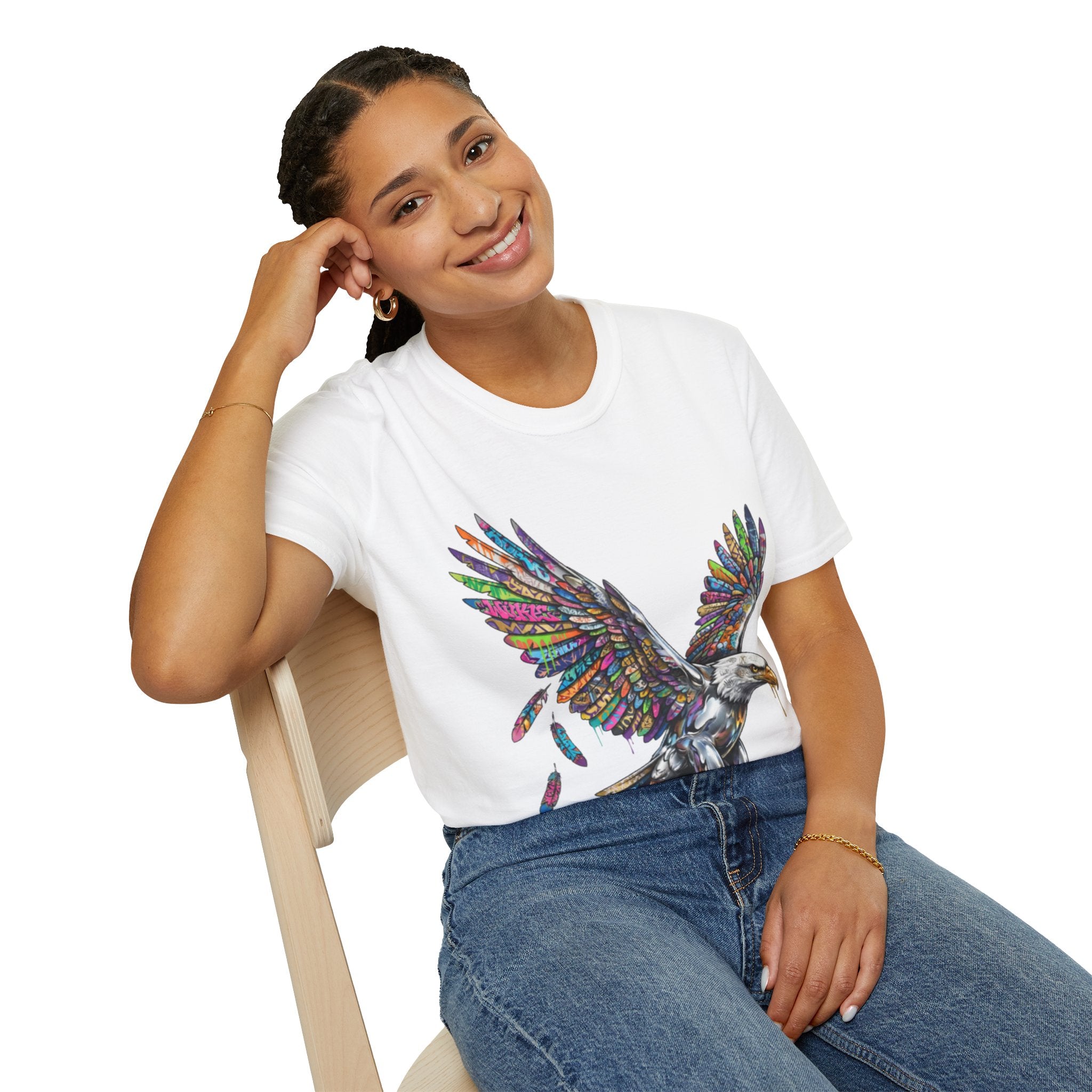 Vibrant Urban Eagle T-Shirt - Bold Streetwear Design