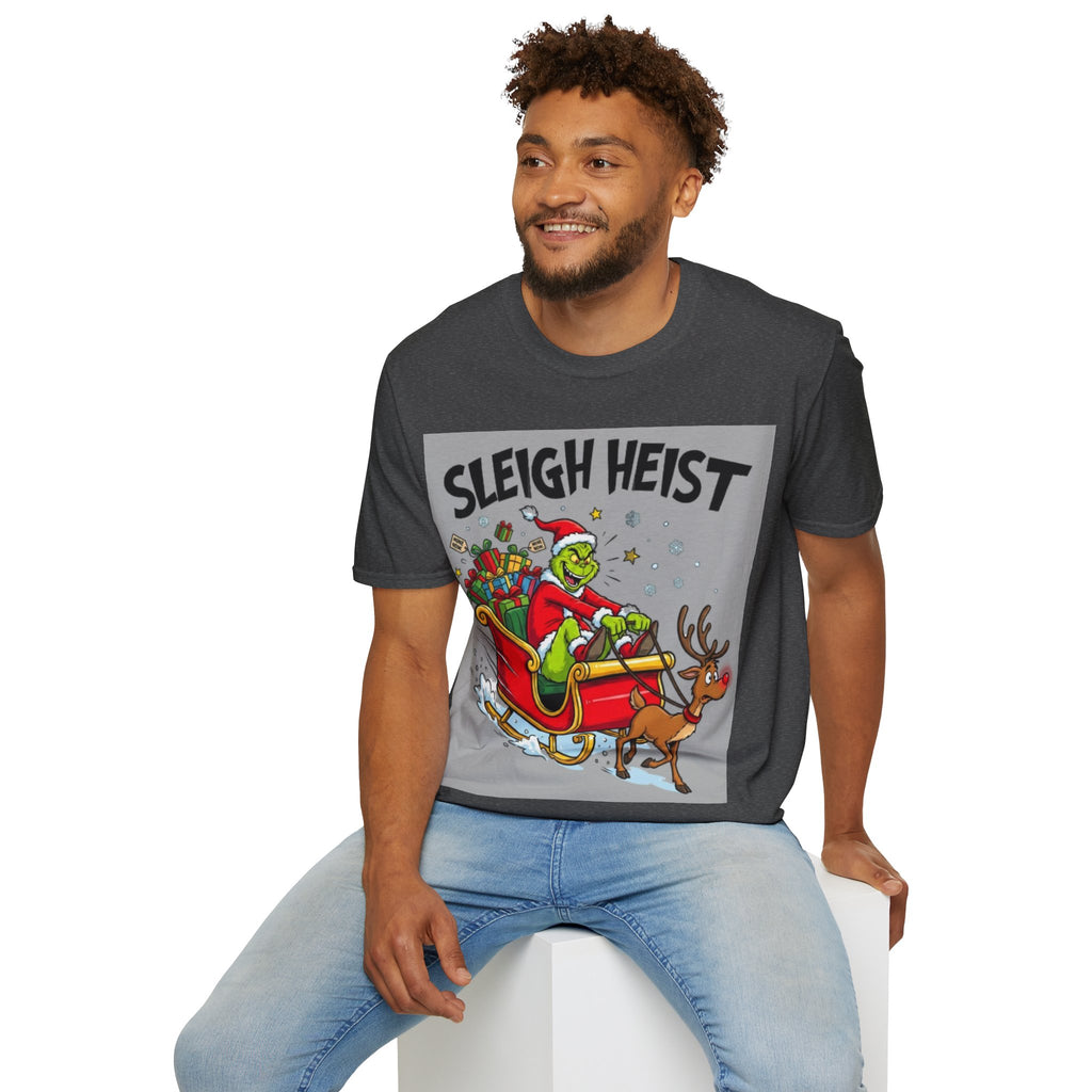 Grinch Sleigh Heist Tee | Funny Grinch Christmas Chaos T-shirt
