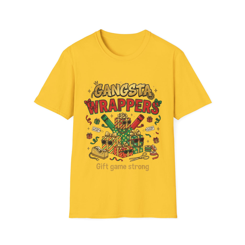 Gangsta Wrappers Crew T-shirt | Funny Christmas Matching Tee