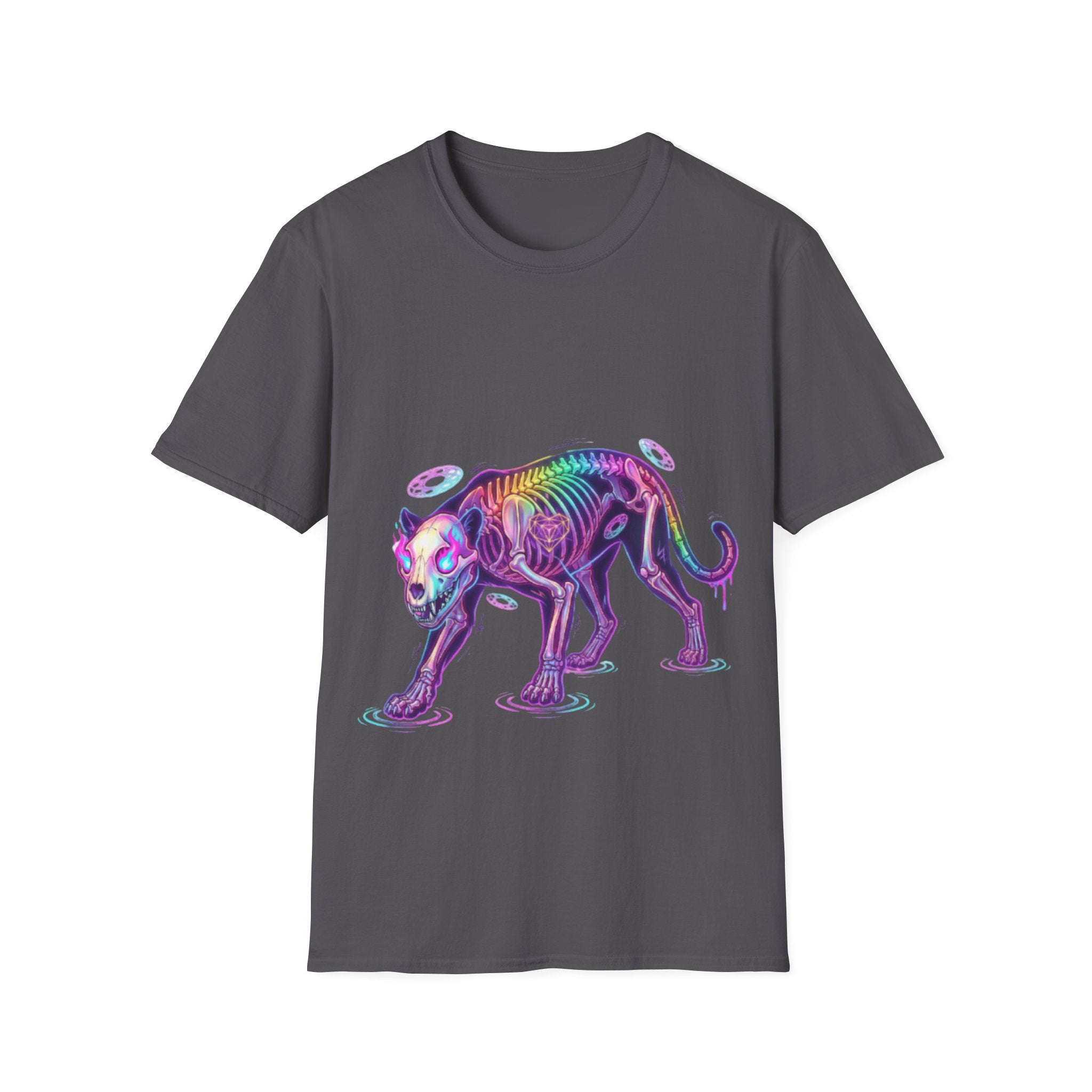 Neon Skeleton Panther Tee - Trendy Urban Streetwear