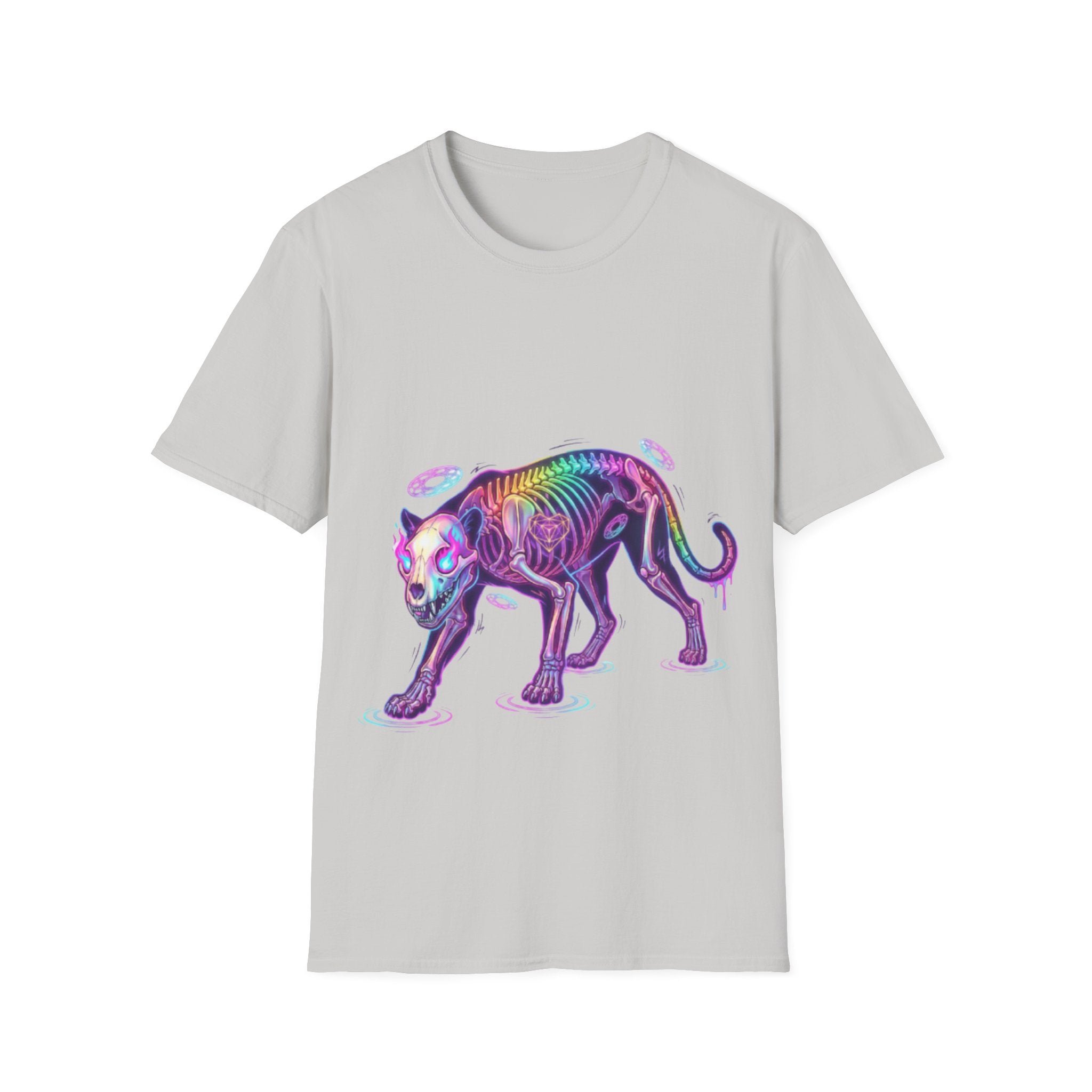 Neon Skeleton Panther Tee - Trendy Urban Streetwear