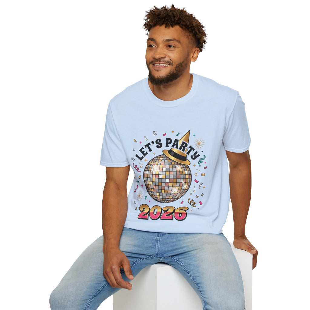 Trendy Let's Party 2026 Disco Ball Tee