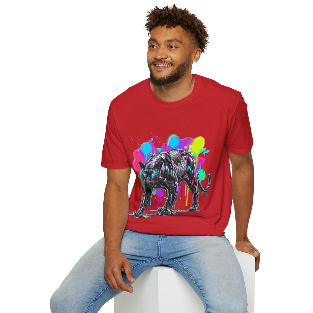 Neon Panther Streetwear Tee - Urban Trendy Vibes