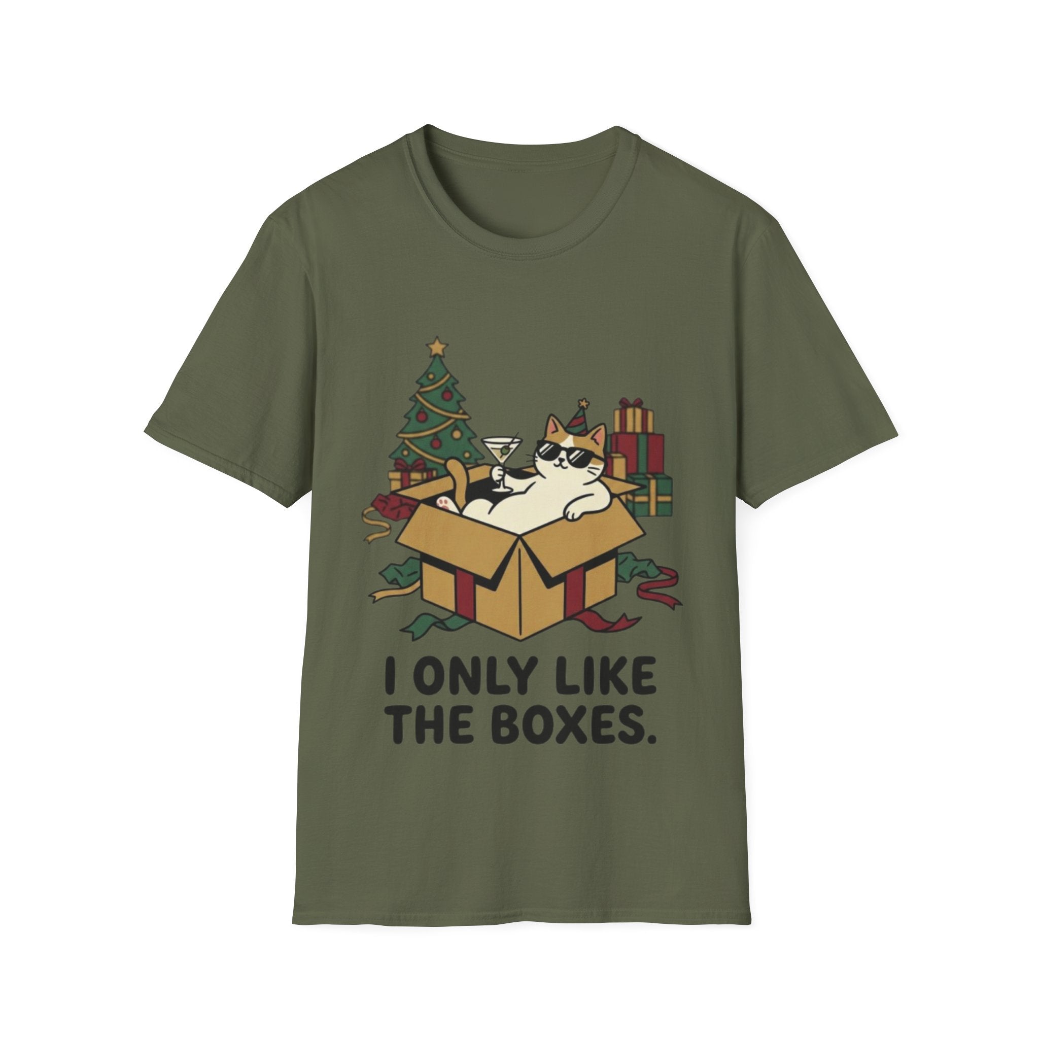 Cat Holiday Spirit Tee | Funny & Cool Christmas T-shirt