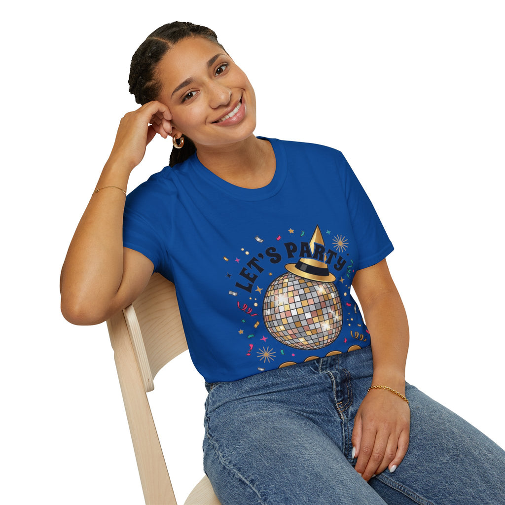 Trendy Let's Party 2026 Disco Ball Tee