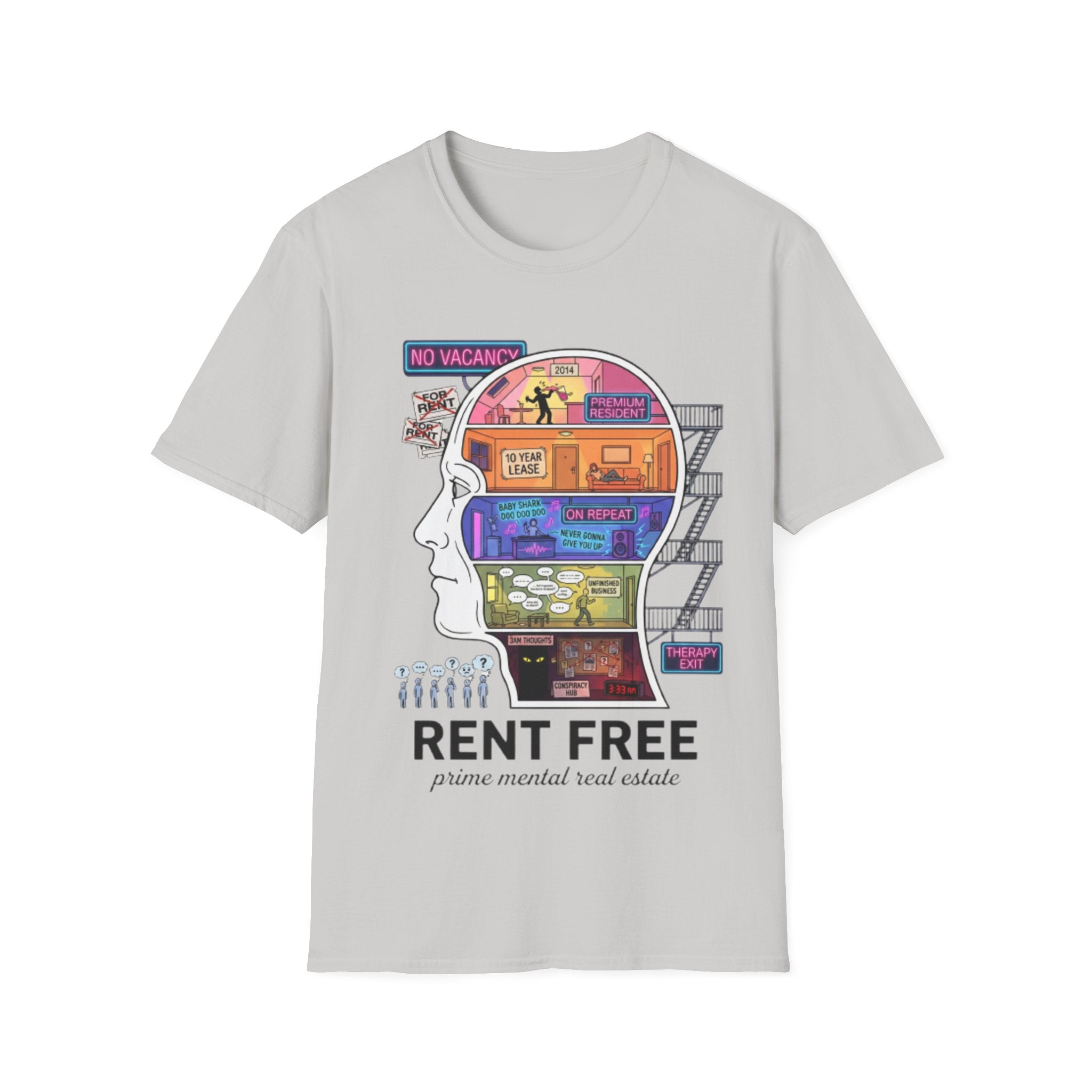 Rent Free Urban Tee - Trendy Streetwear Design
