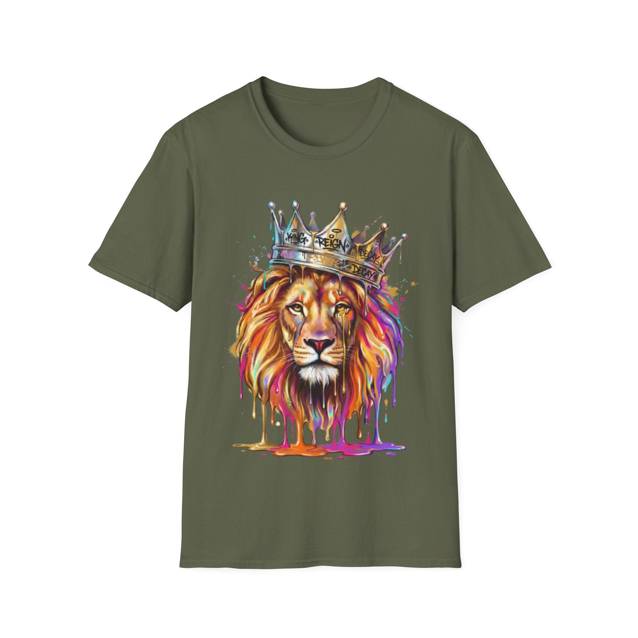 Vibrant Lion Streetwear Tee - Urban Art Vibes