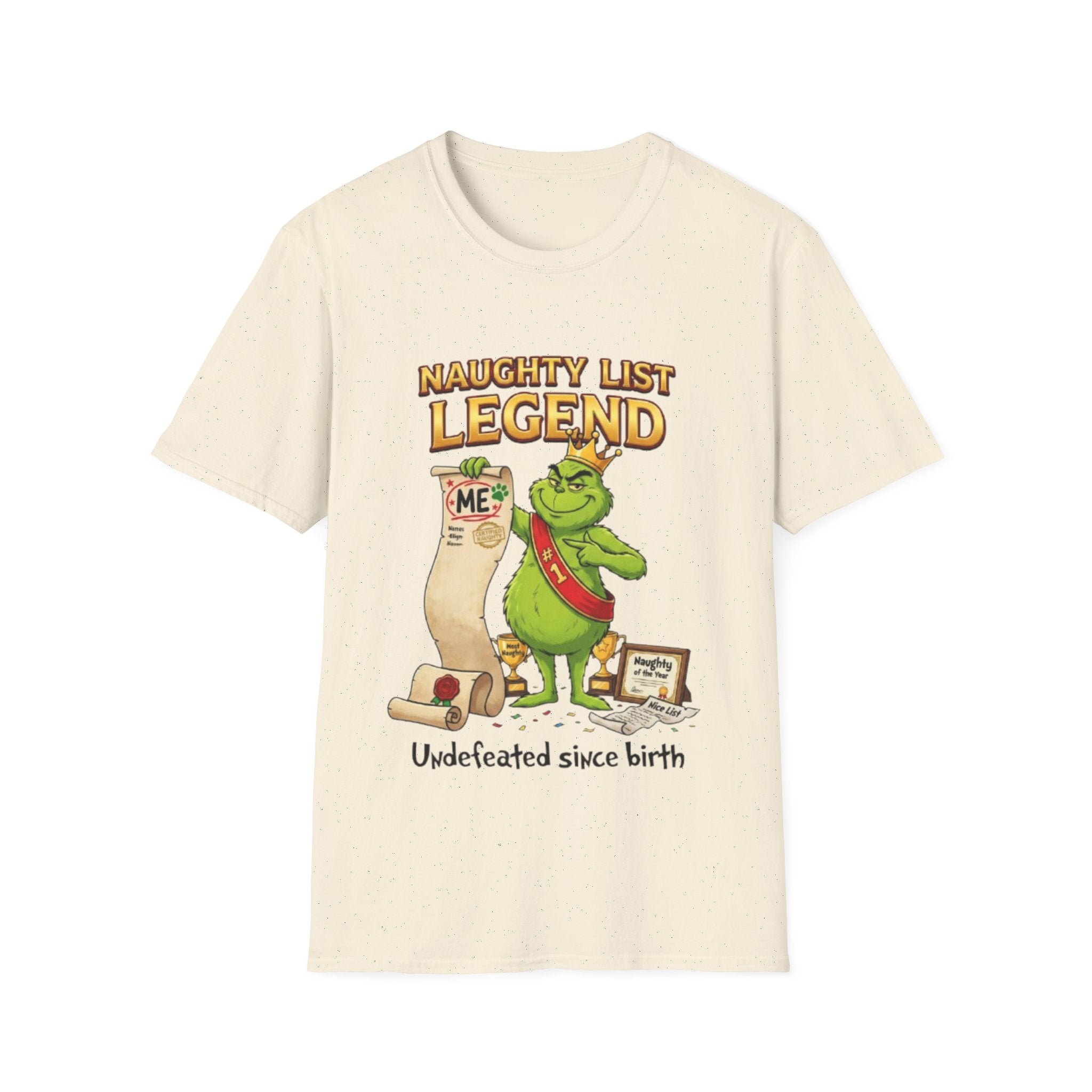 Naughty List Legend Tee | Funny Grinch Christmas T-shirt