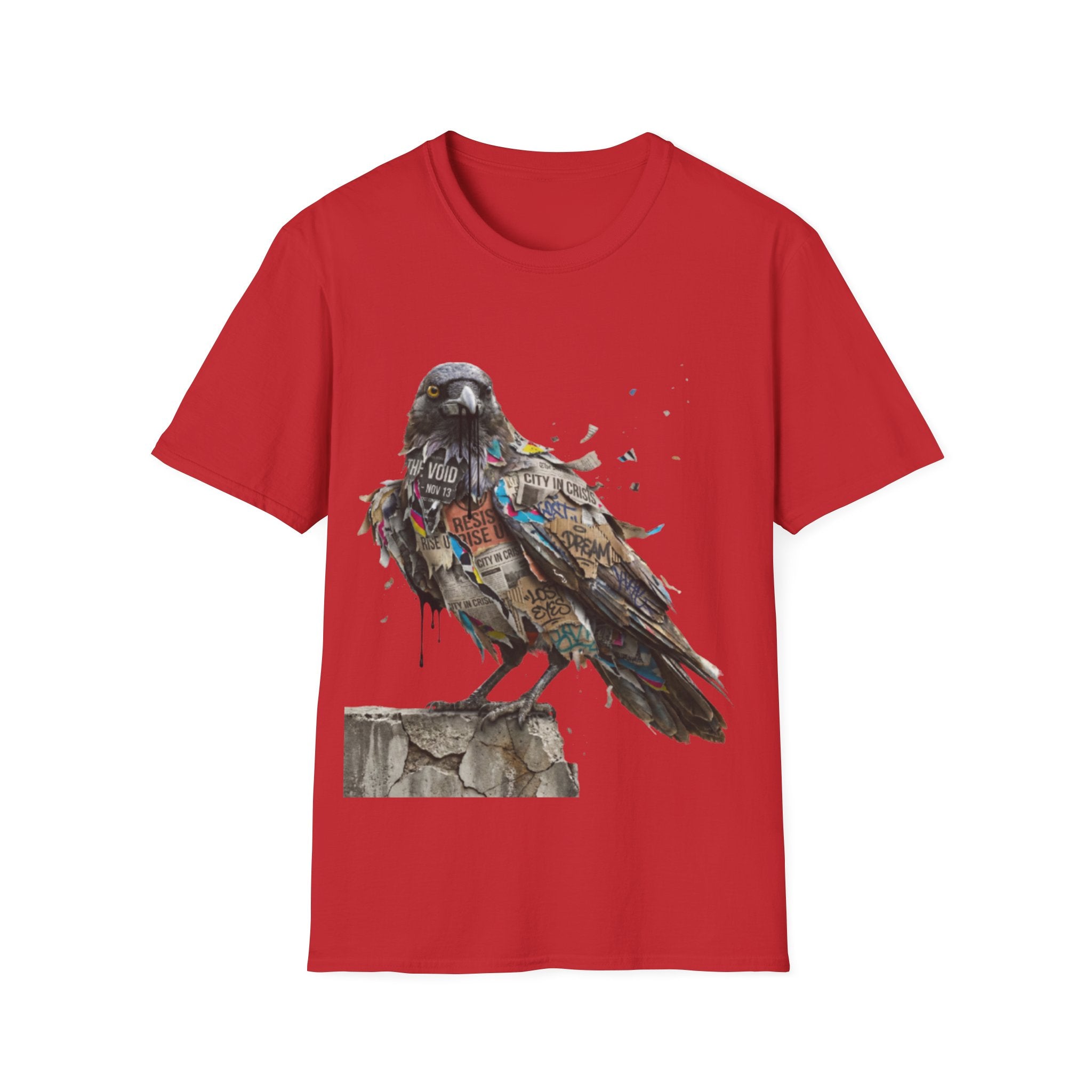 Urban Rebel Crow T-Shirt - Trendy Streetwear Style