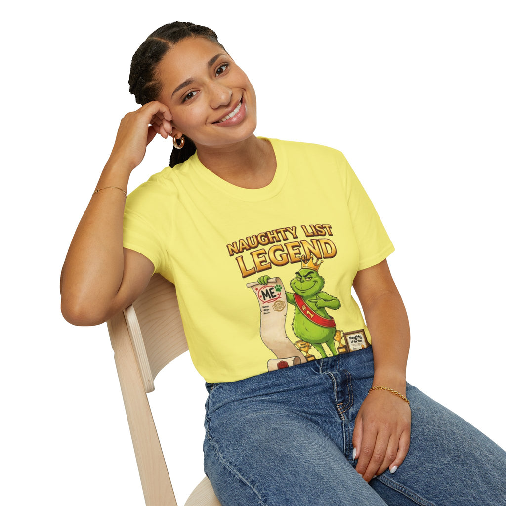 Naughty List Legend Tee | Funny Grinch Christmas T-shirt