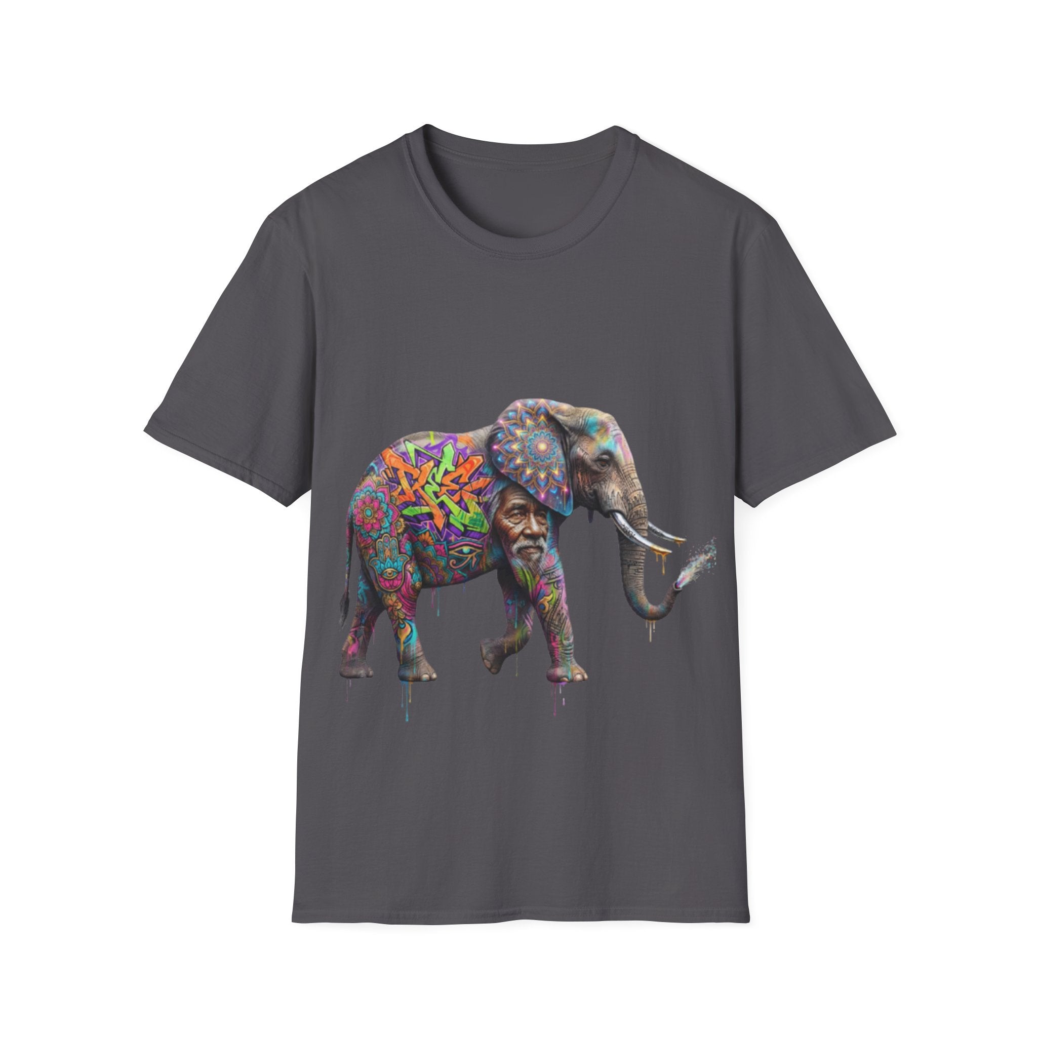 Vibrant Urban Elephant Streetwear Tee - Unisex
