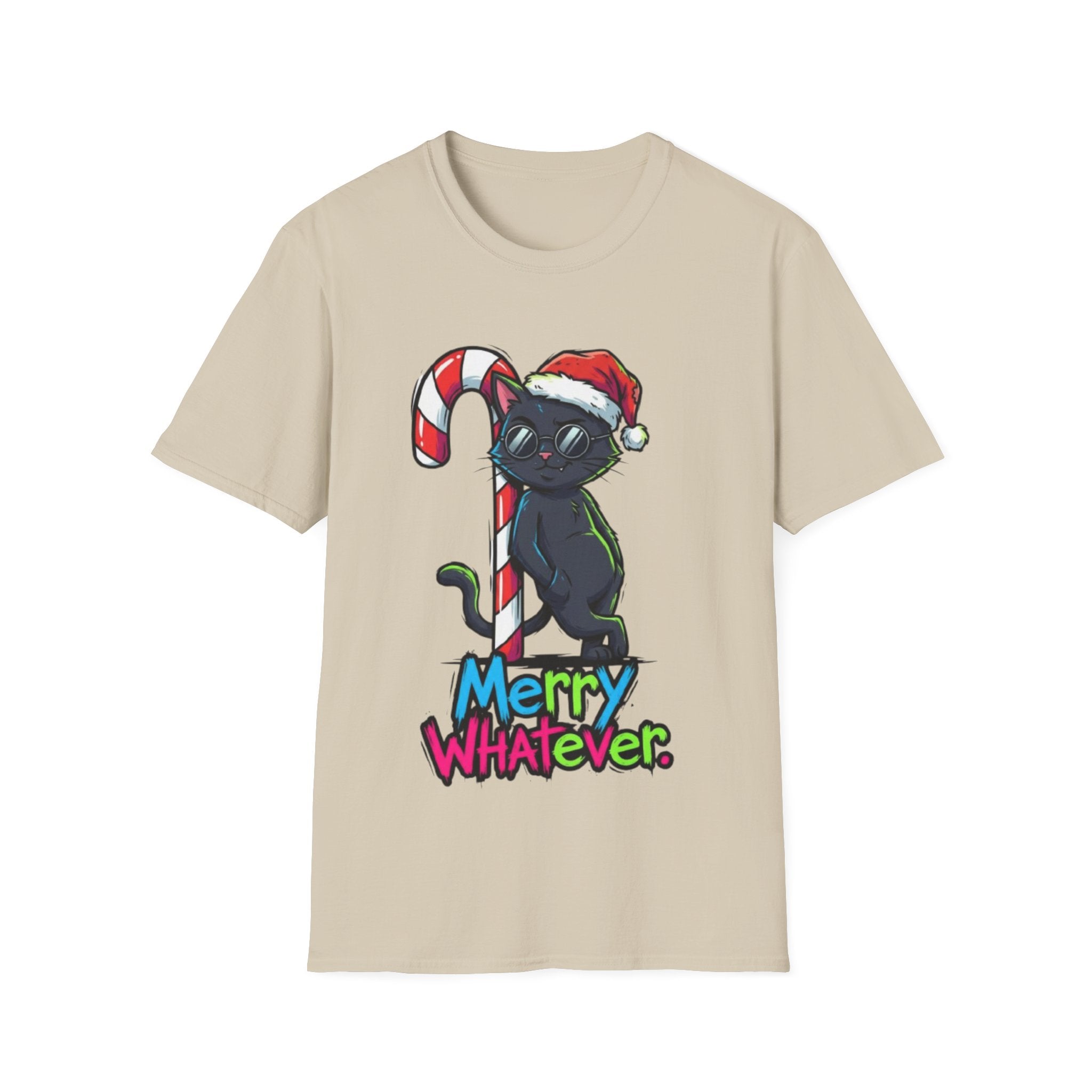 Christmas T-shirt: Merry Whatever Cat