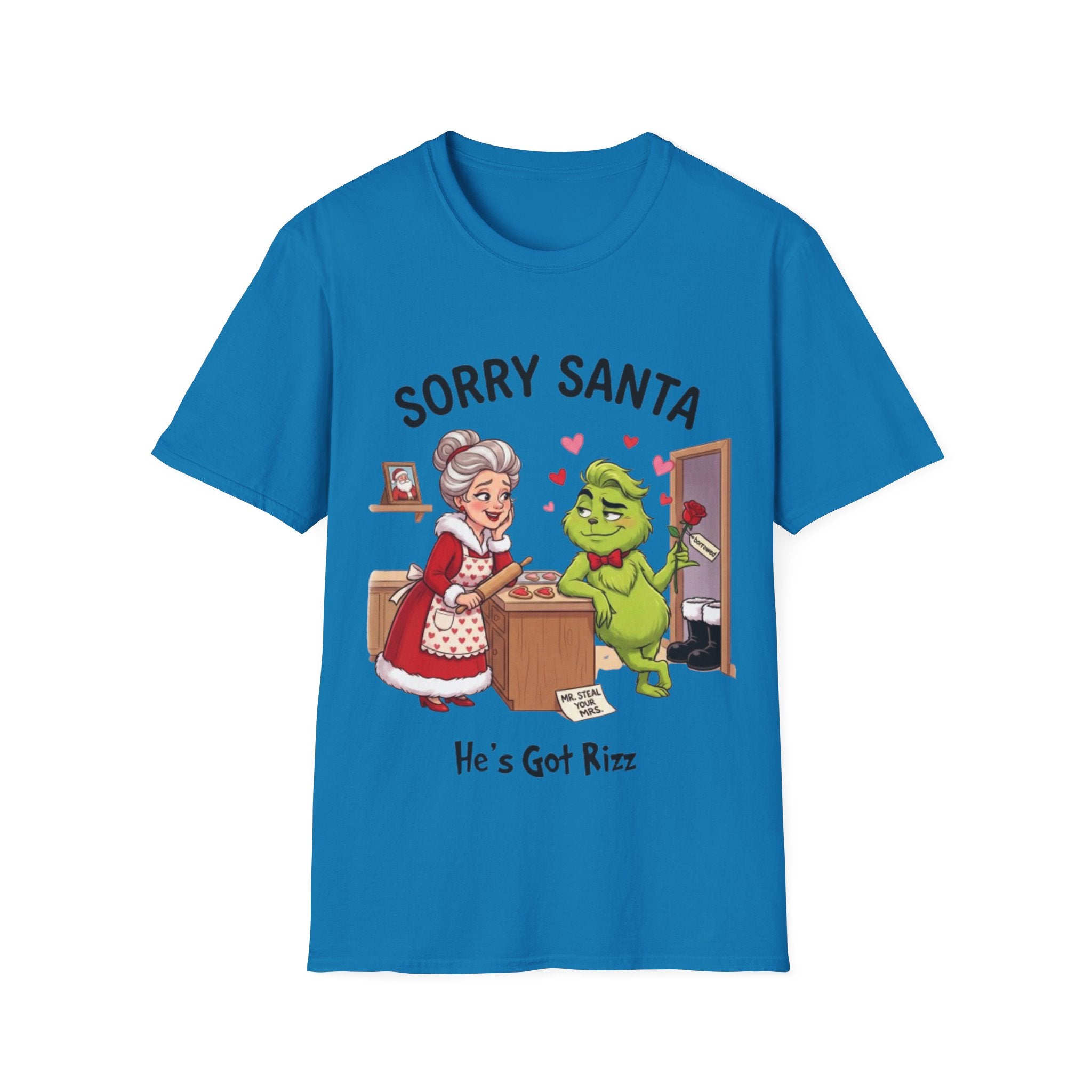 Grinch Rizz T-shirt | Funny Mrs. Claus Christmas Tee