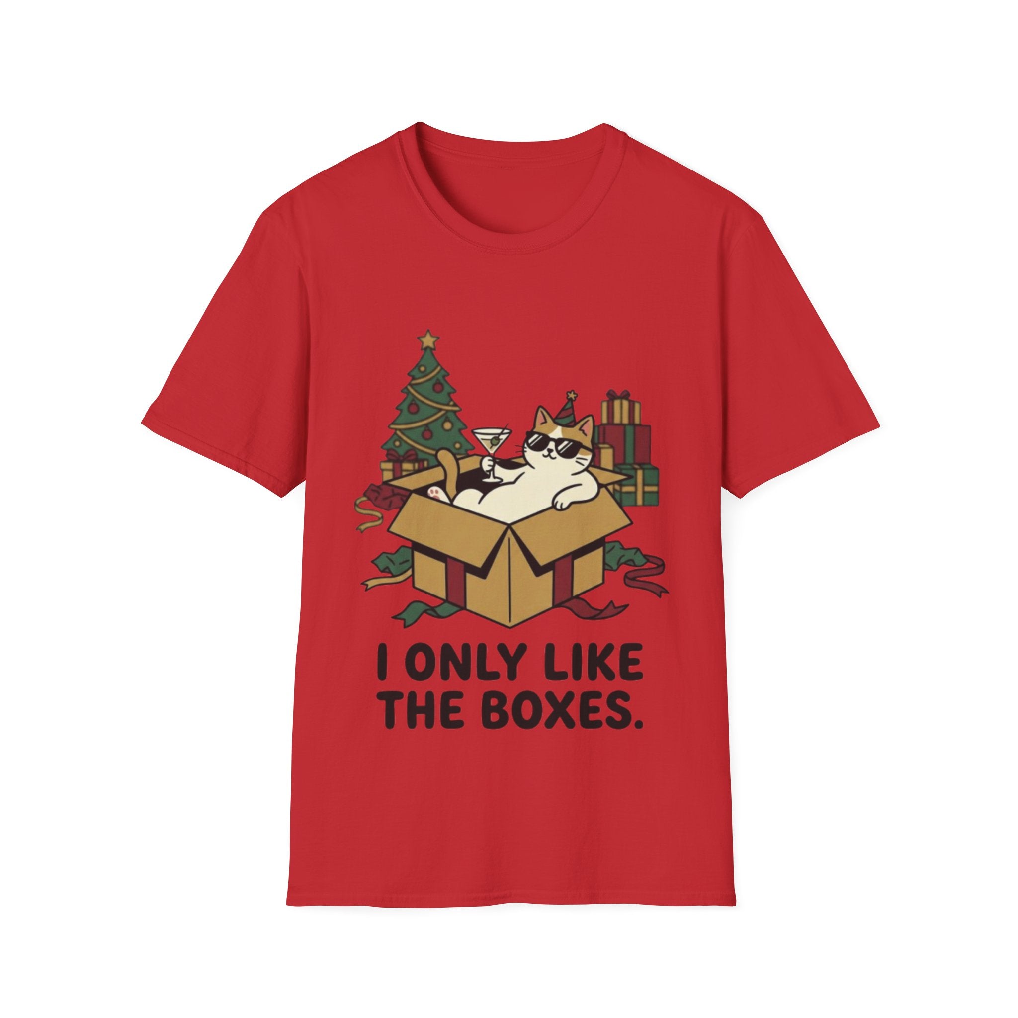 Cat Holiday Spirit Tee | Funny & Cool Christmas T-shirt