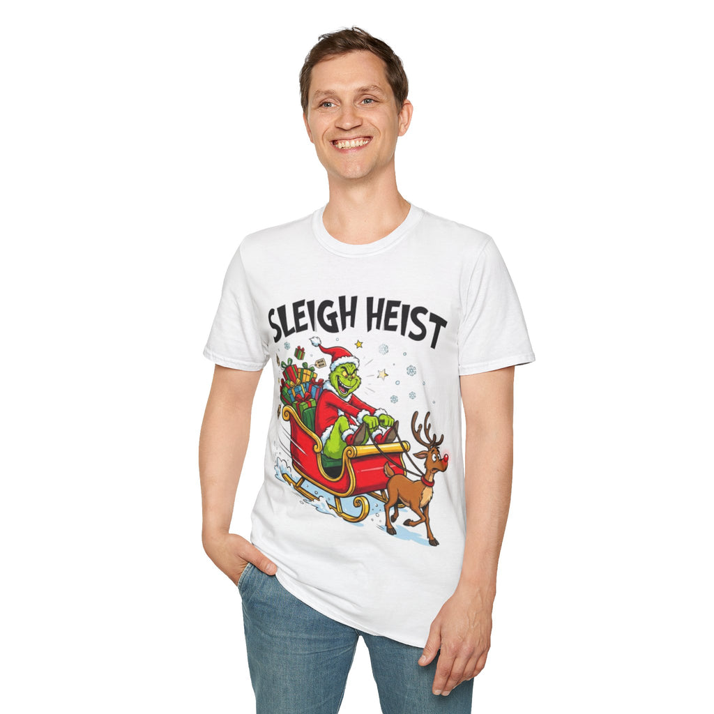 Grinch Sleigh Heist Tee | Funny Grinch Christmas Chaos T-shirt