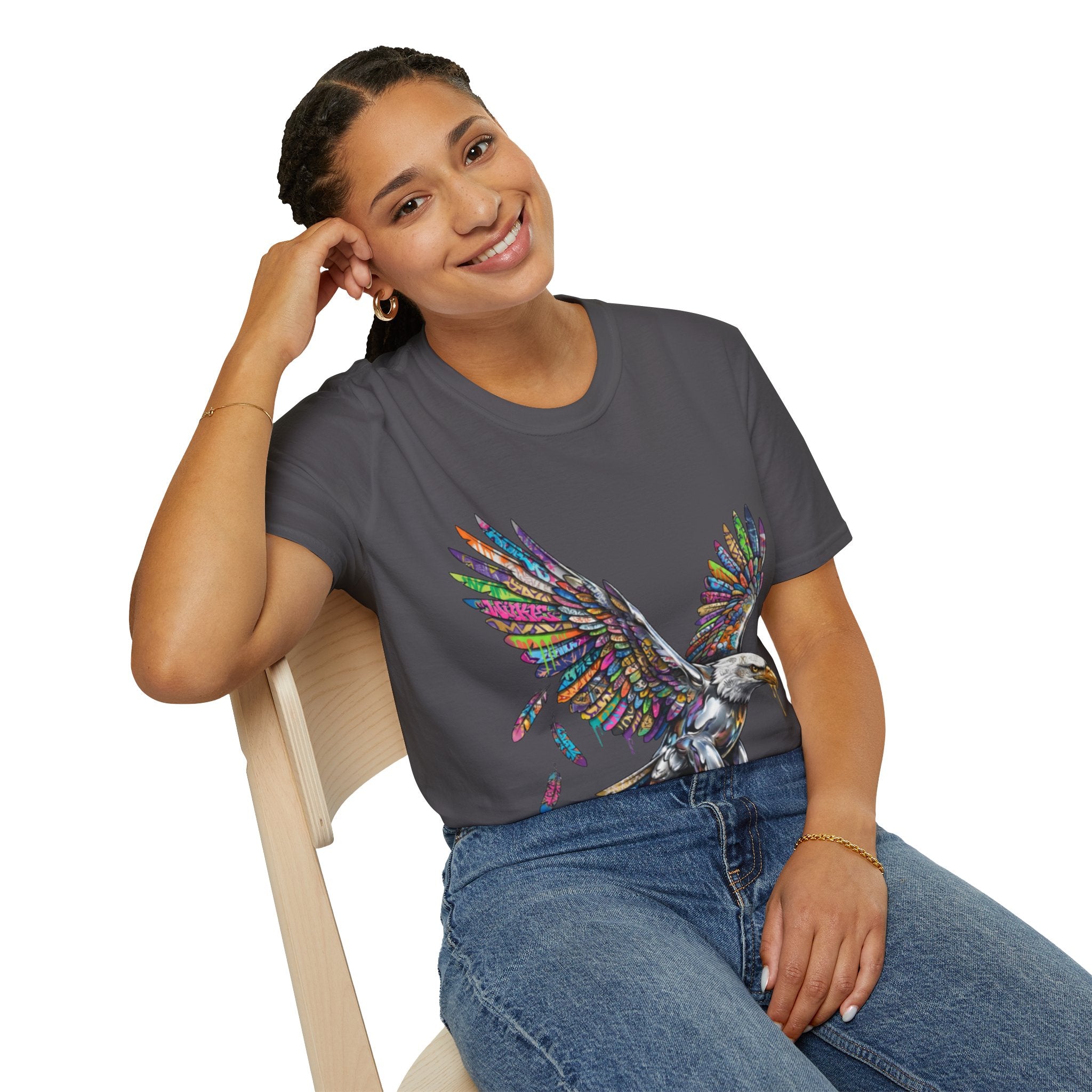 Vibrant Urban Eagle T-Shirt - Bold Streetwear Design
