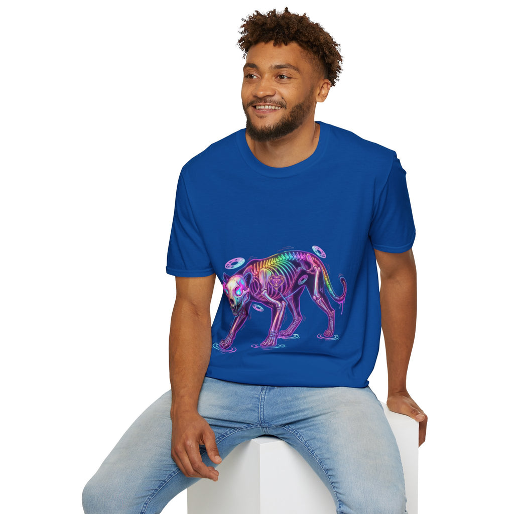 Neon Skeleton Panther Tee - Trendy Urban Streetwear