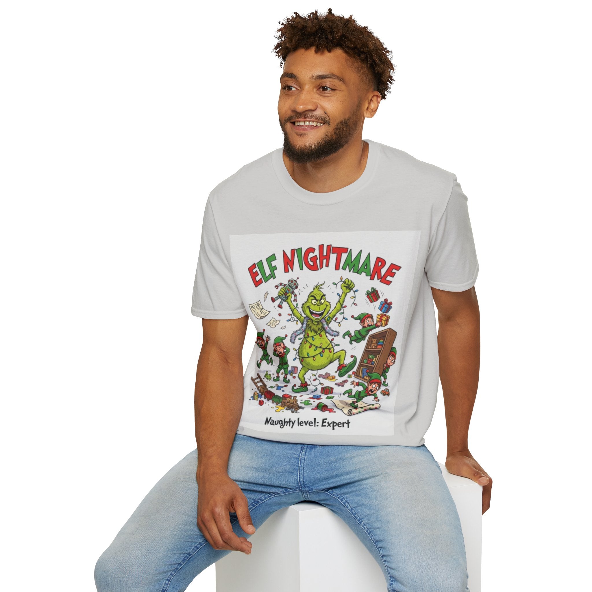 Grinch Elf Nightmare Tee | Funny Grinch Christmas Chaos T-shirt