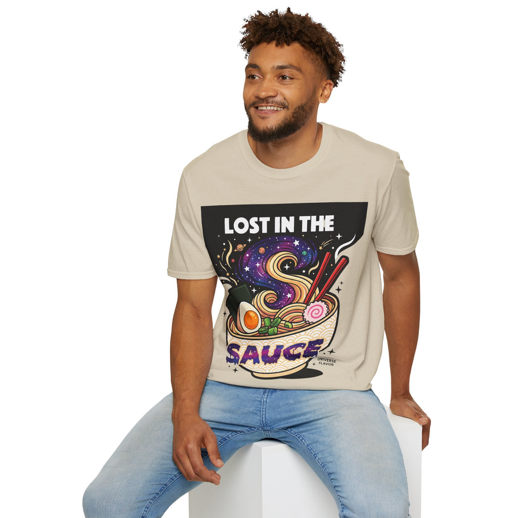 Lost in the Sauce Ramen Graphic Tee | Cosmic Noodle Bowl Streetwear Shirt