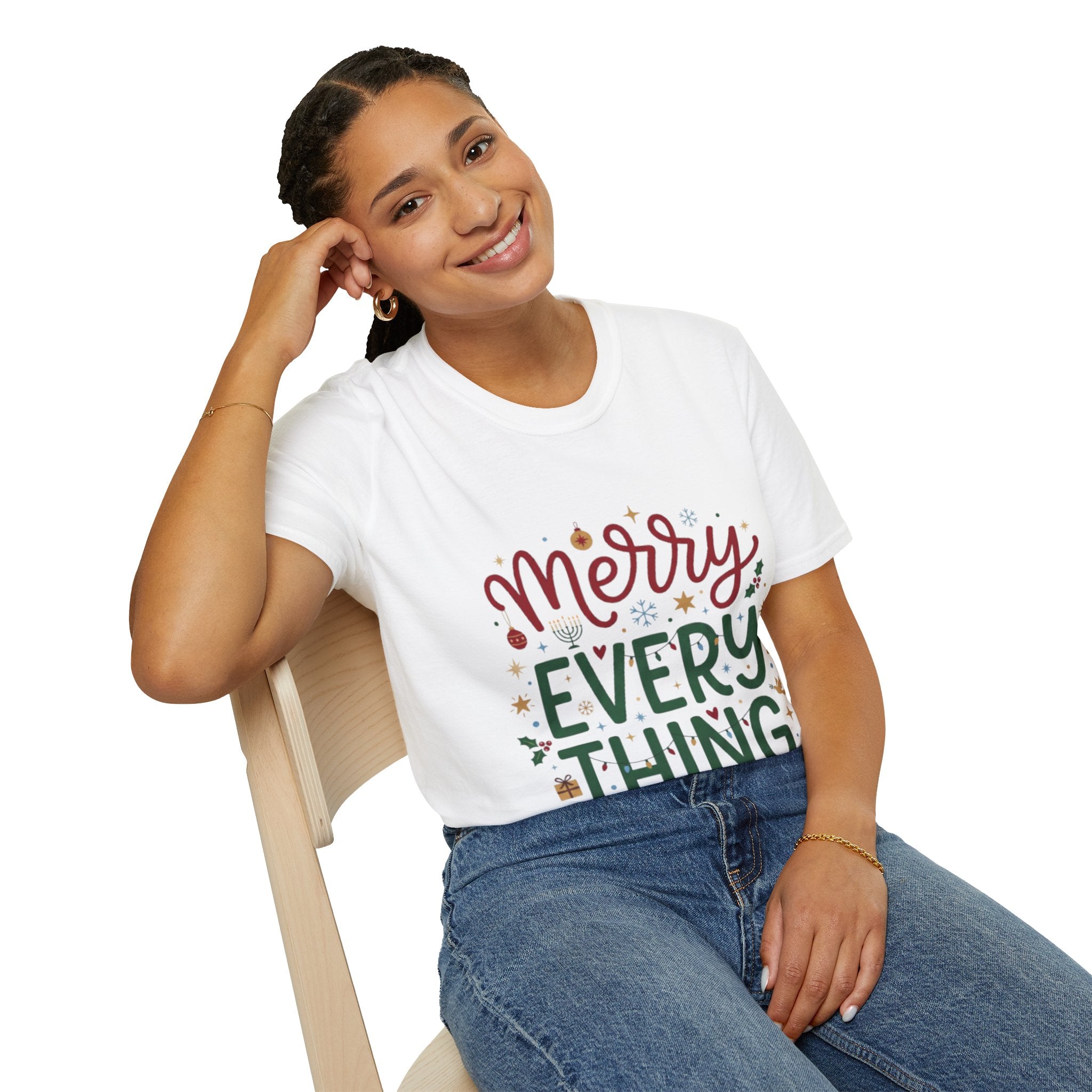 'Merry Everything' Holiday T-Shirt | Fun Cheerful Christmas Tee