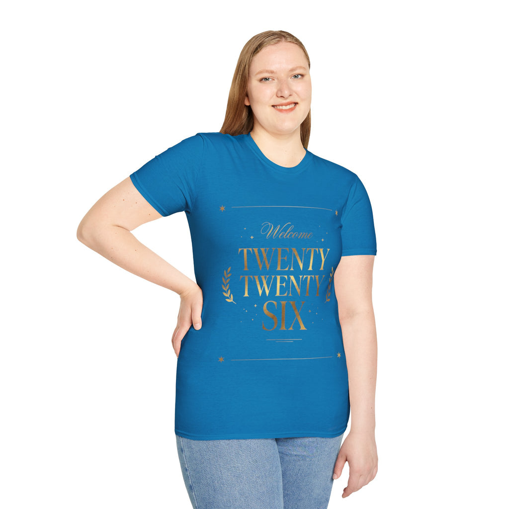 Trendy Urban 'Twenty Twenty Six' Gold Tee