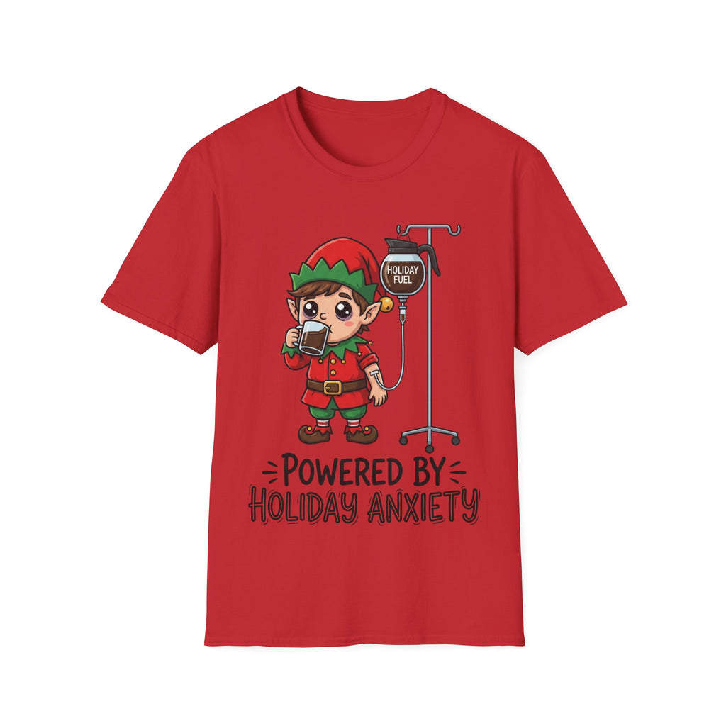Christmas T-Shirt: Powerd by Holiday Anxiety