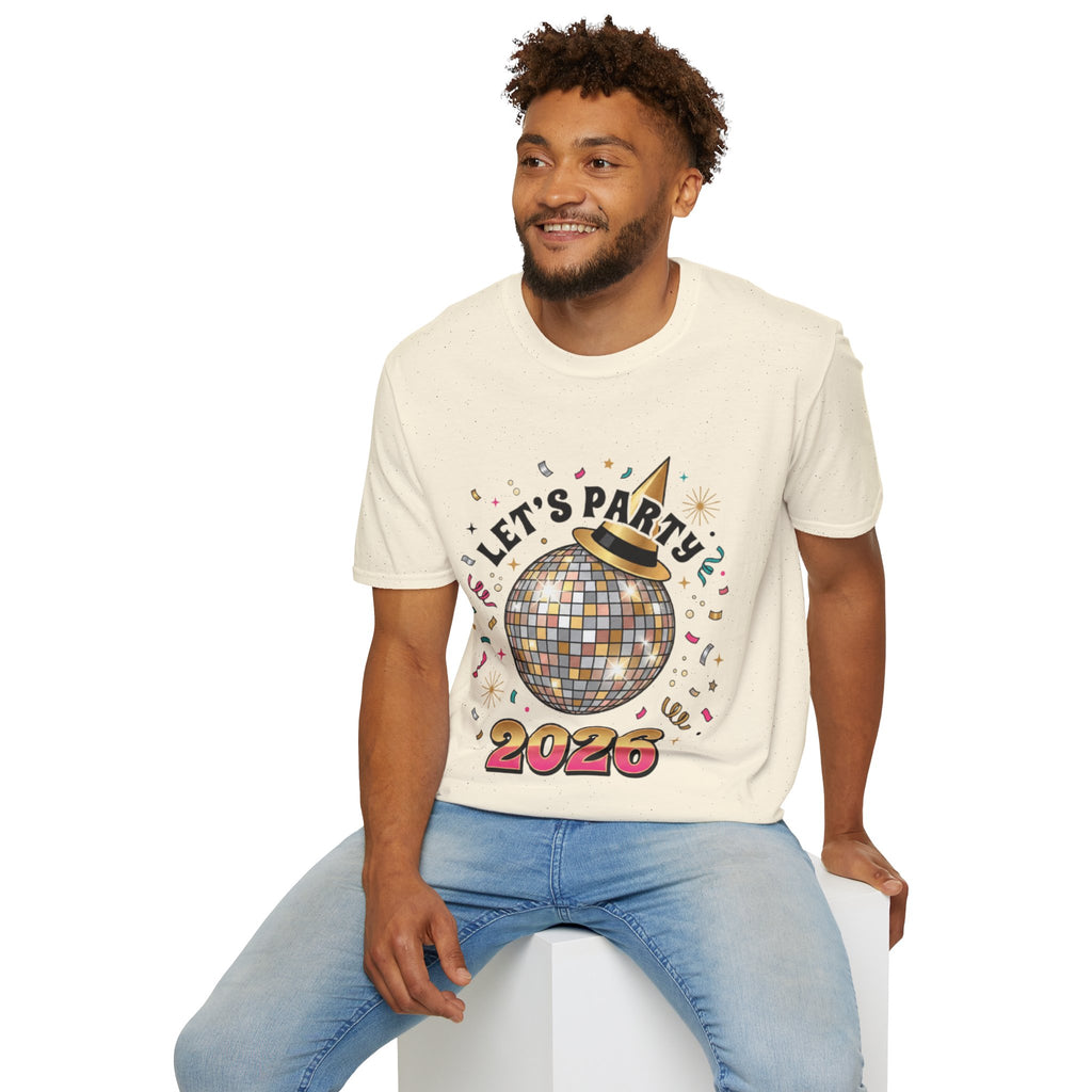 Trendy Let's Party 2026 Disco Ball Tee