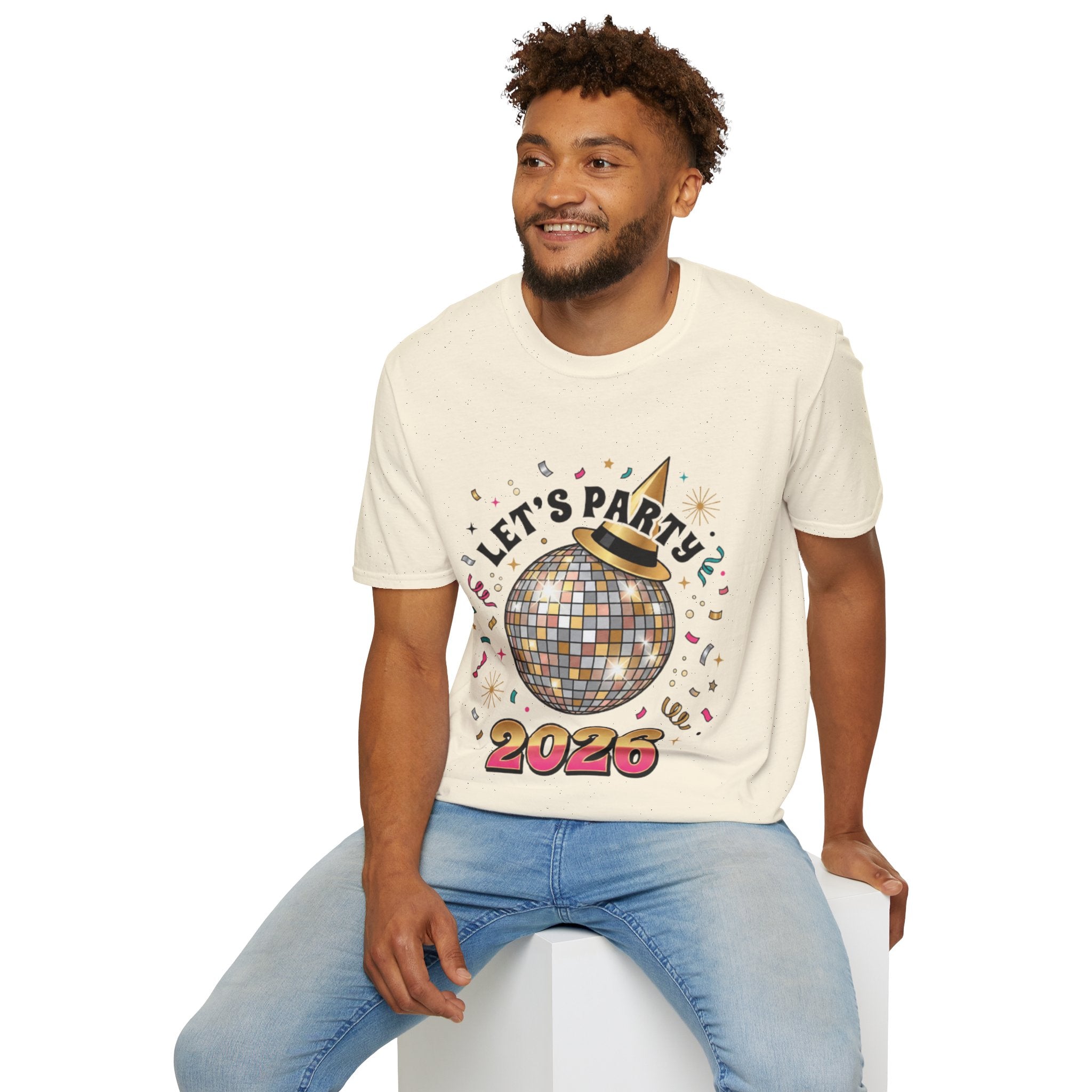 Trendy Let's Party 2026 Disco Ball Tee