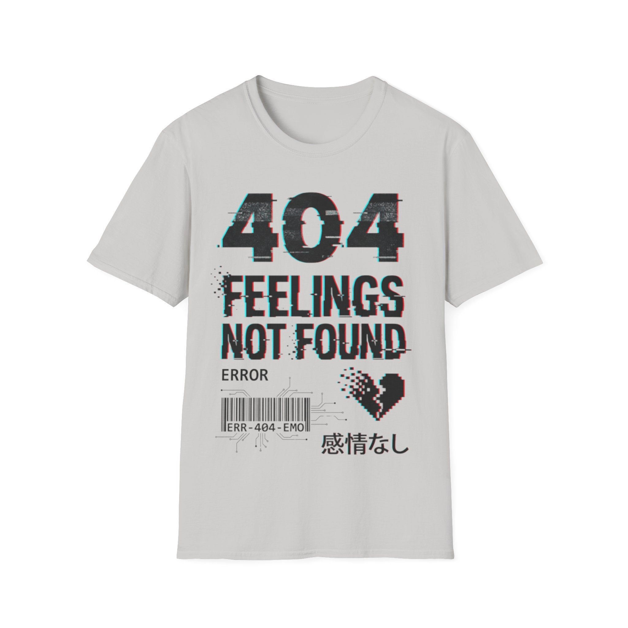 Urban Streetwear '404 Feelings' Glitch T-Shirt