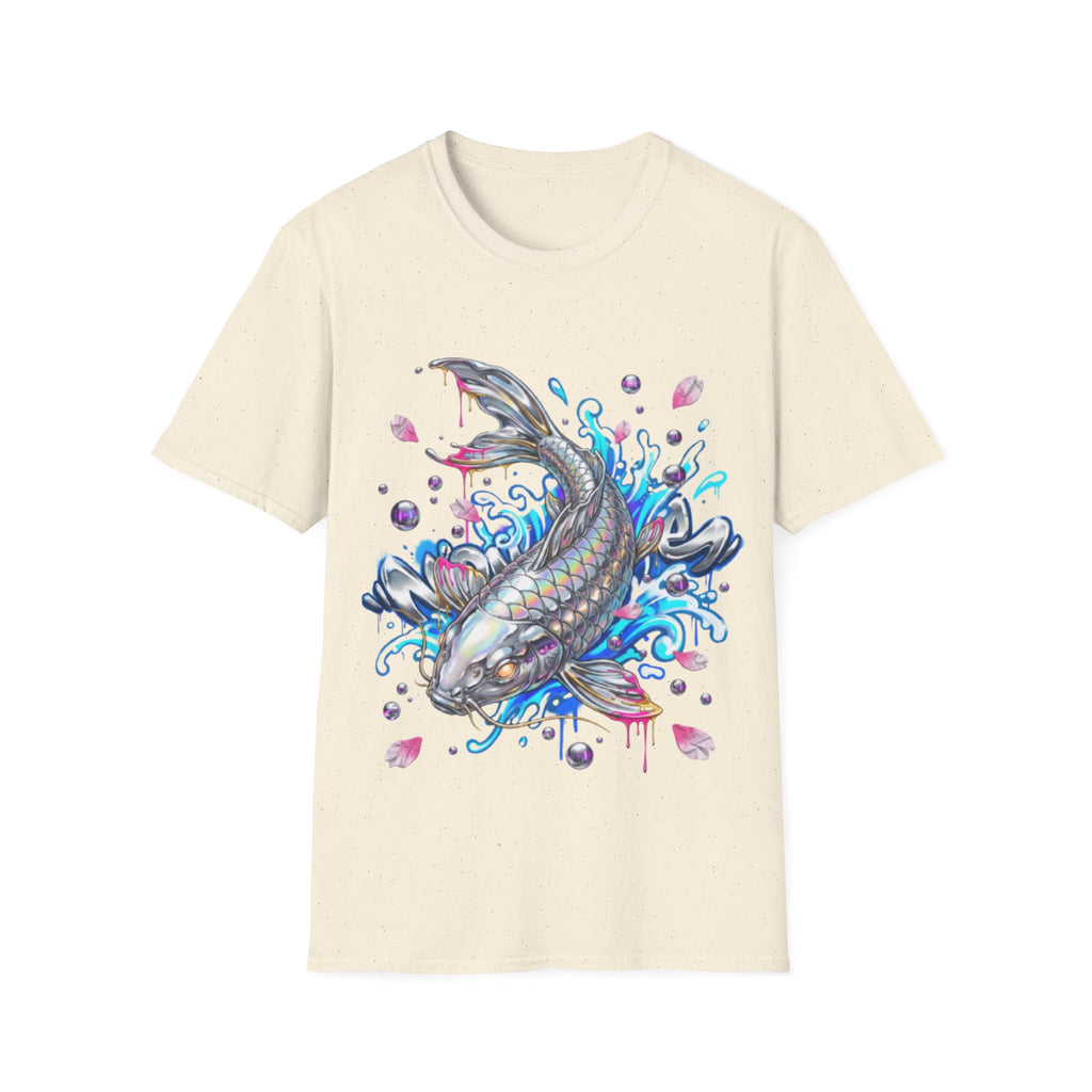 Trendy Holographic Koi T-Shirt for Urban Streetwear
