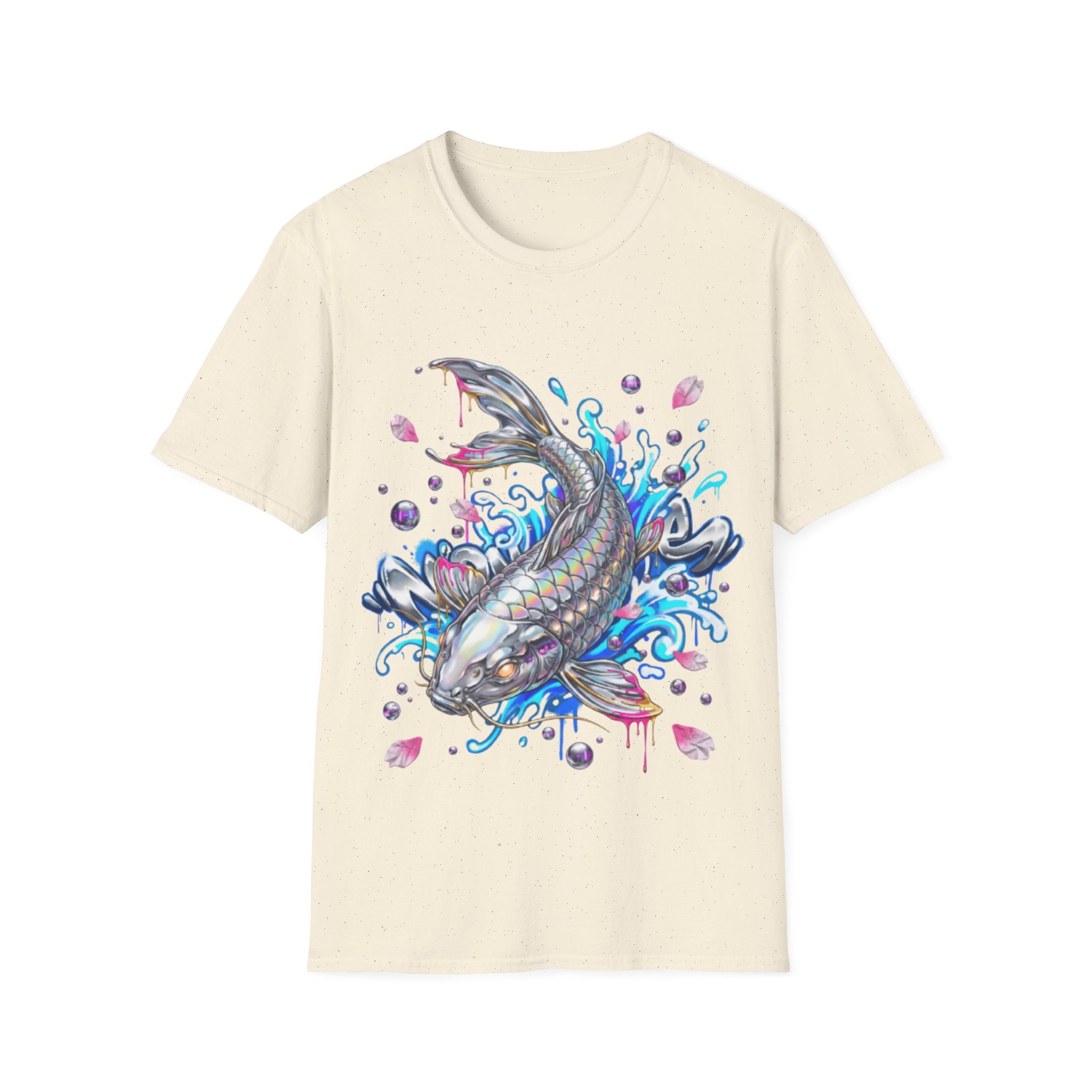 Trendy Holographic Koi T-Shirt for Urban Streetwear