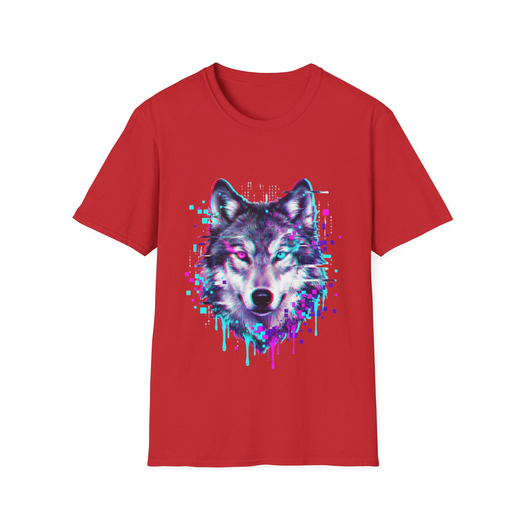Urban Glitch Wolf Tee - Trendy Streetwear Vibes