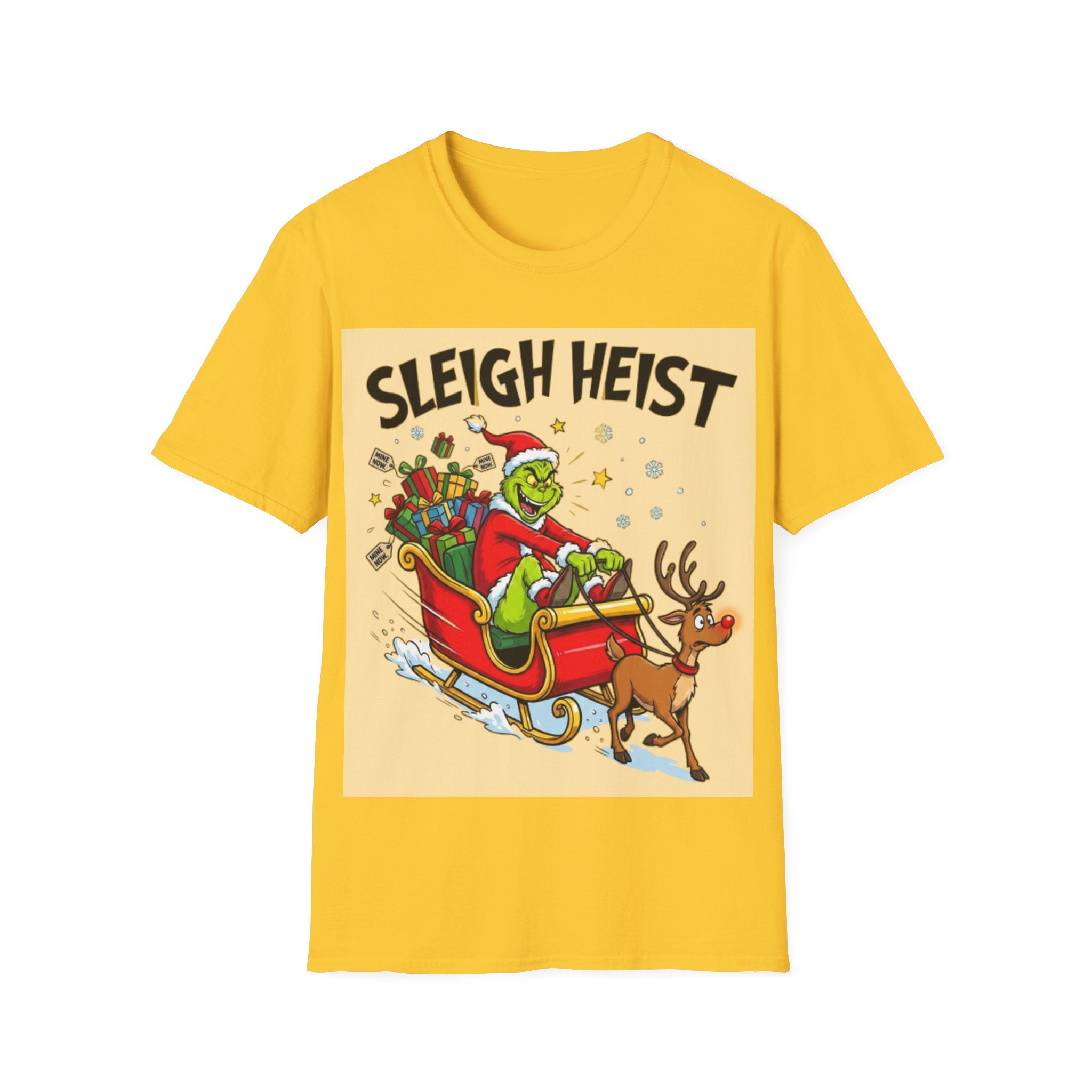Grinch Sleigh Heist Tee | Funny Grinch Christmas Chaos T-shirt