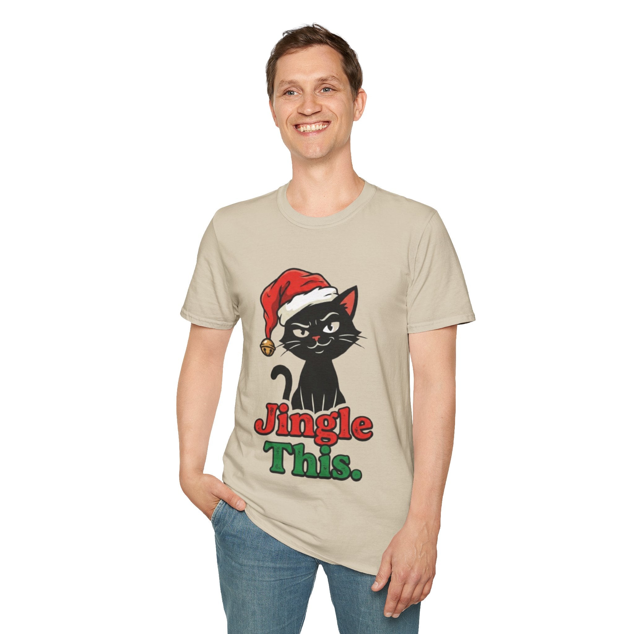 Jingle This Cat T-shirt | Funny Cat Christmas Tee